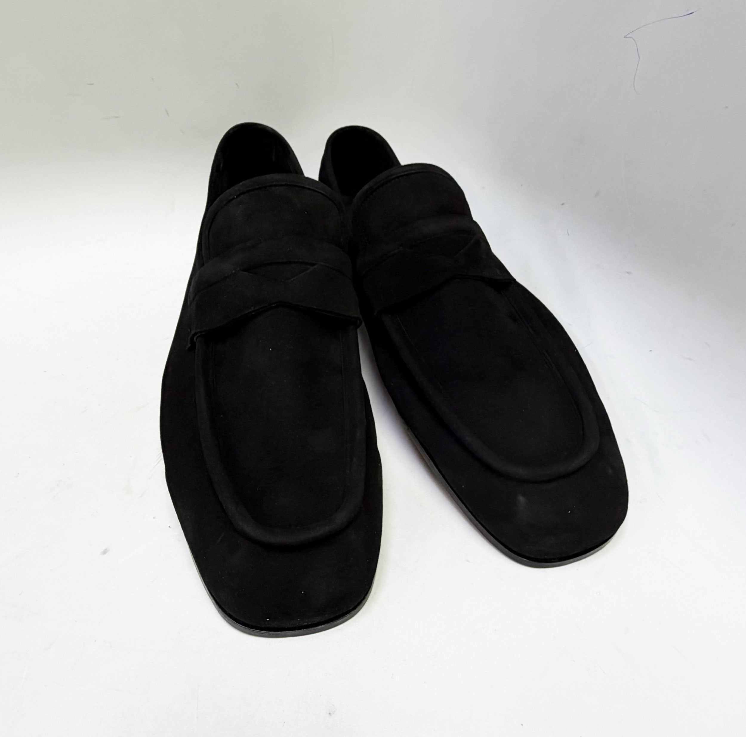 C Collection Suede Penny Loafer - Black