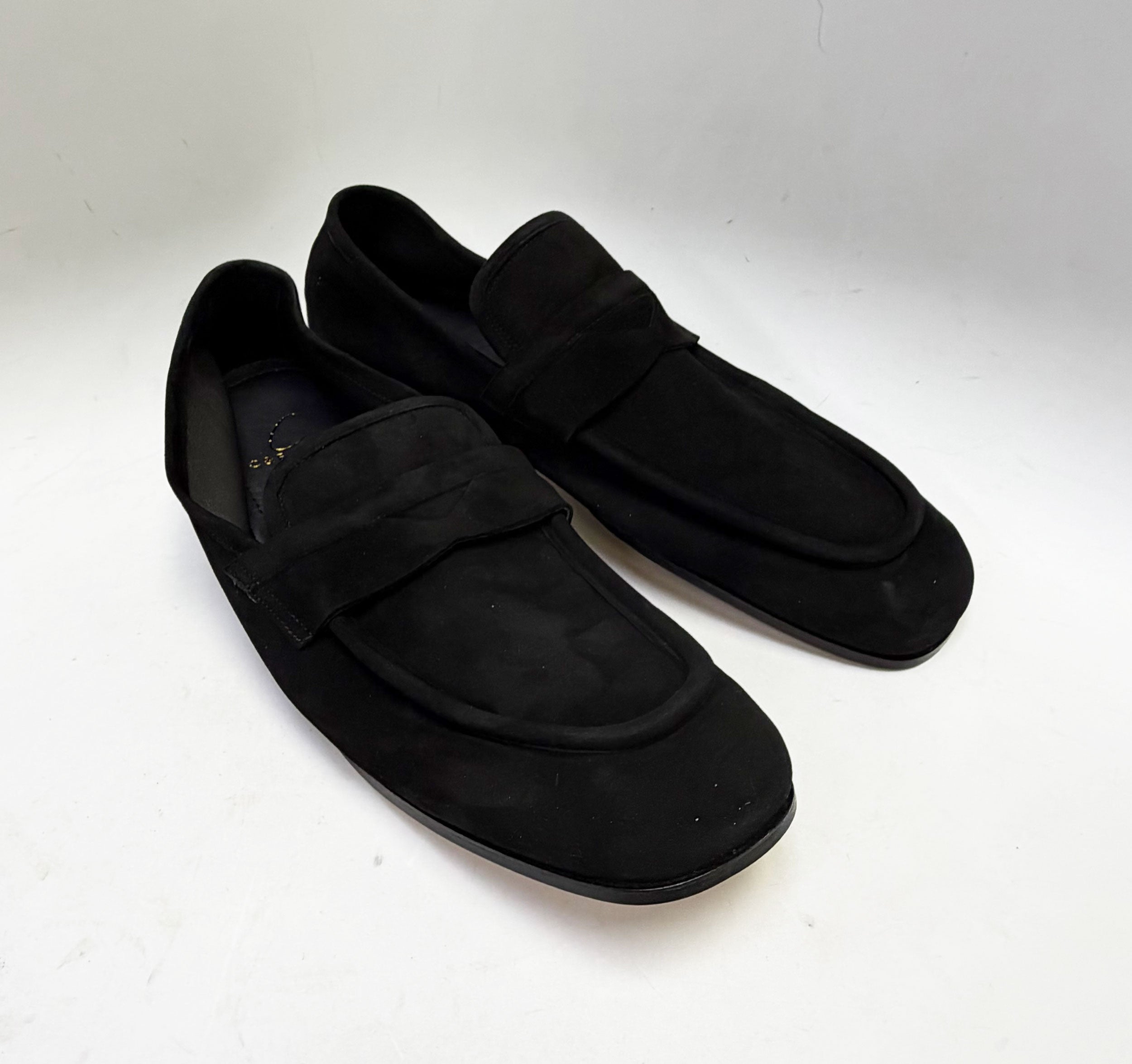 C Collection Suede Penny Loafer - Black