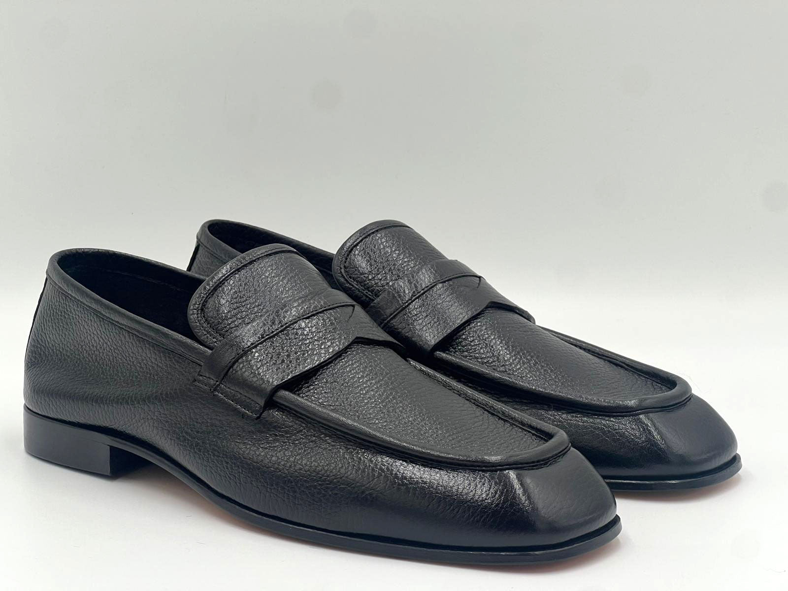 C Collection Deerskin Penny Loafer - Black