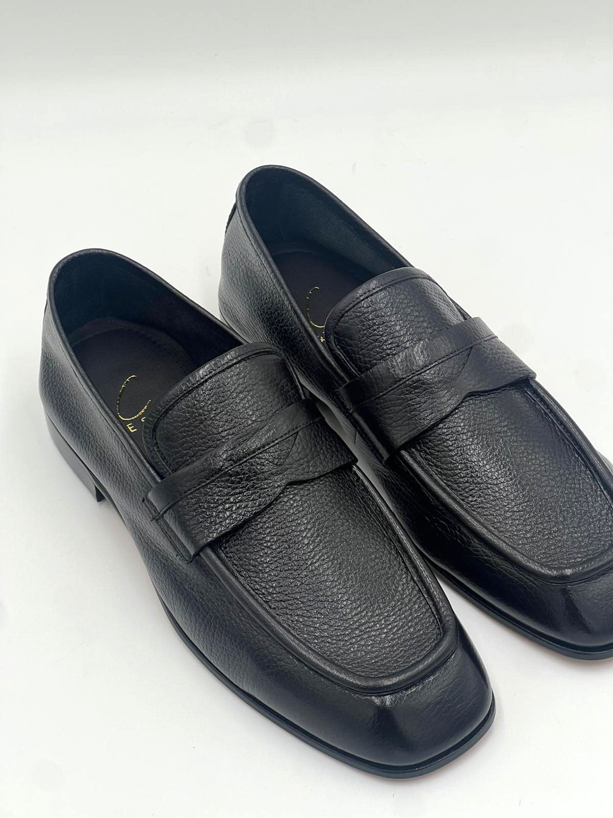 C Collection Deerskin Penny Loafer - Black