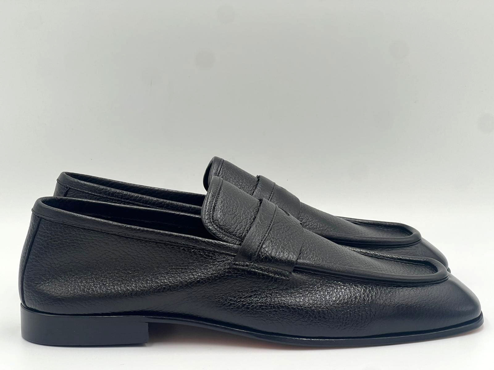 C Collection Deerskin Penny Loafer - Black