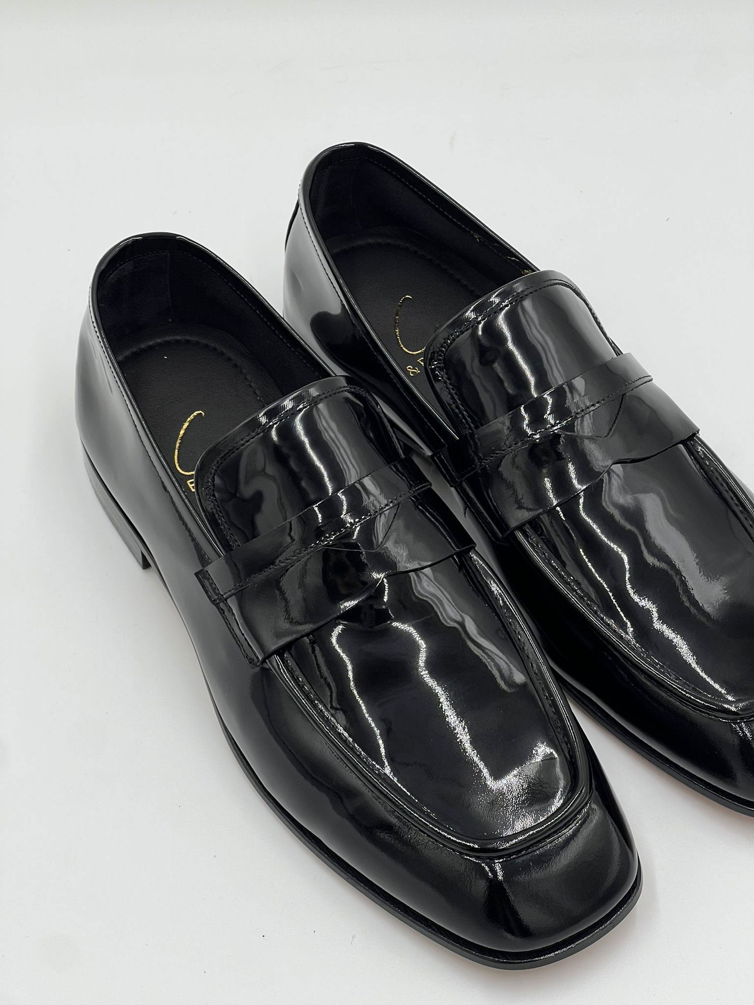 C Collection Patent Leather Penny Loafer - Black
