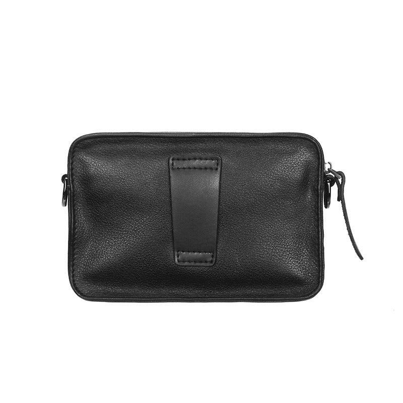 Mens Multi-Use Small Shoulder Bag Made From Full-Grain Cowhide Leather
