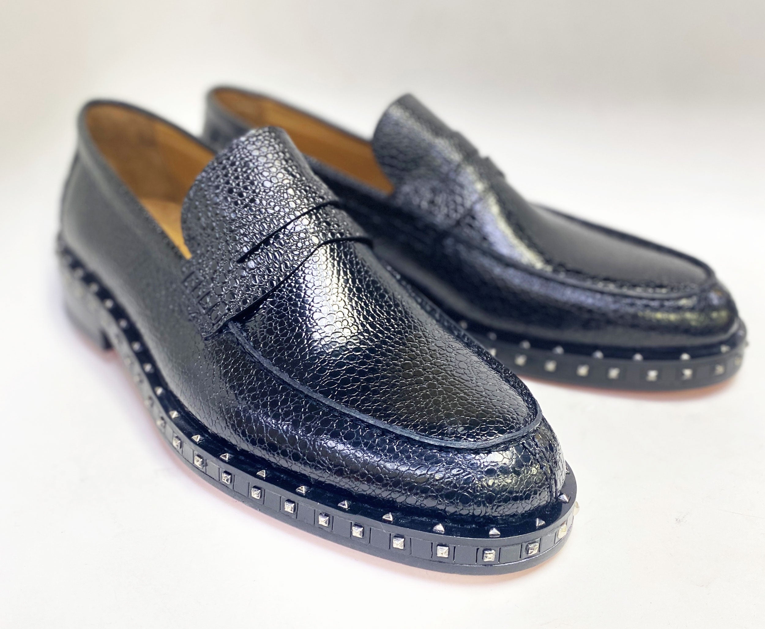C Collection Caviar Leather Loafer - Black