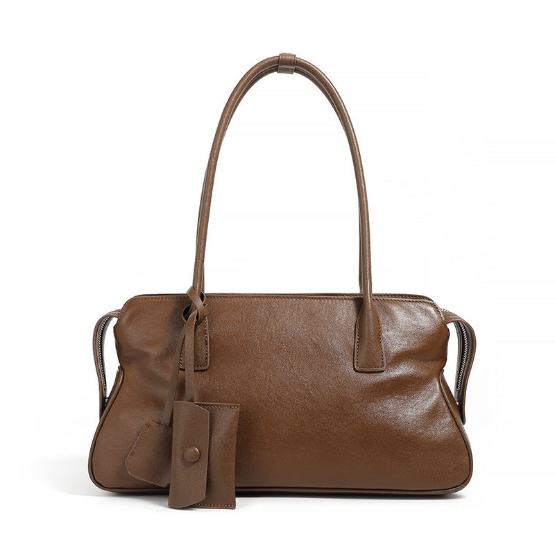 Retro Shoulder Underarm Niche Genuine Leather Bag