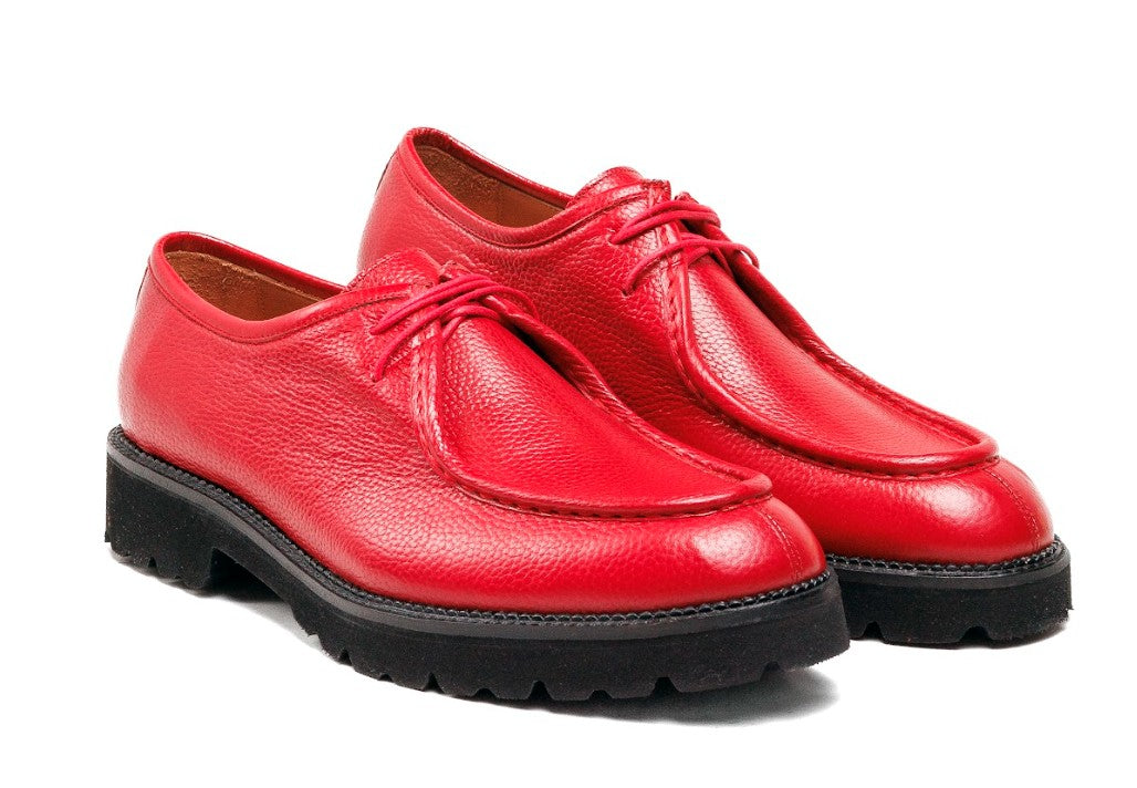 C Collection Calfskin Lace Up Shoe - Red