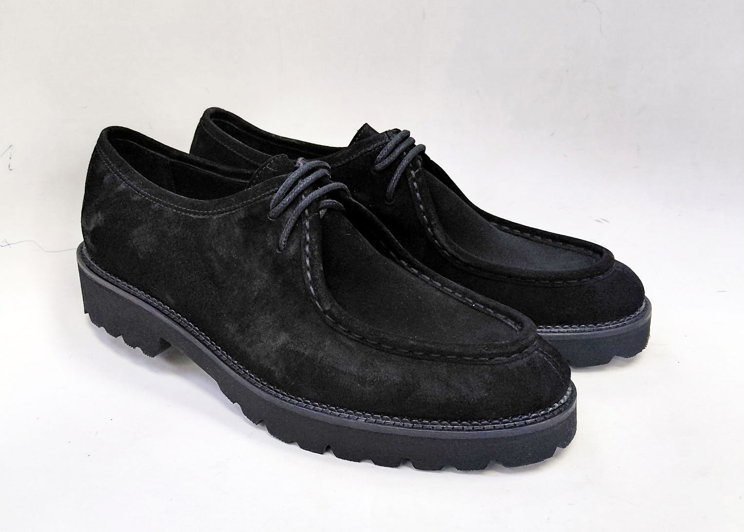 C Collection Suede Lace Up Shoe - Black