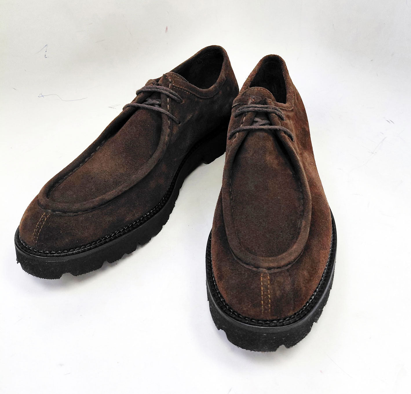 C Collection Suede Lace Up Shoe - Brown