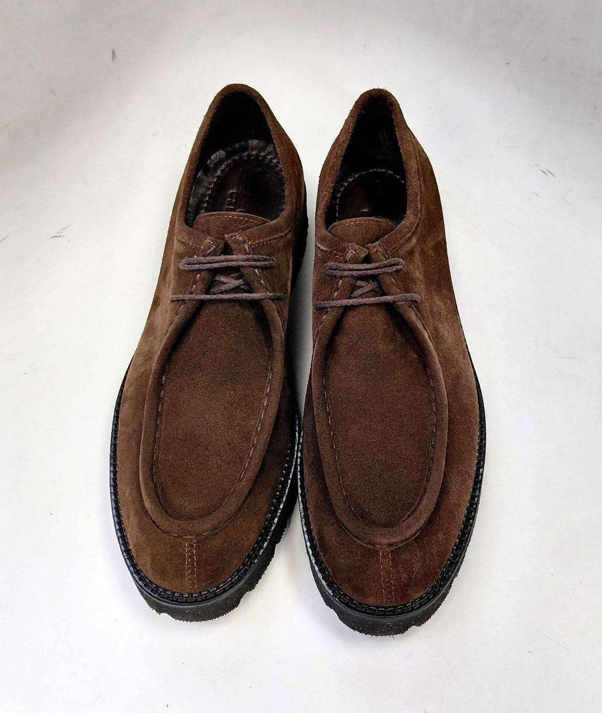 C Collection Suede Lace Up Shoe - Brown
