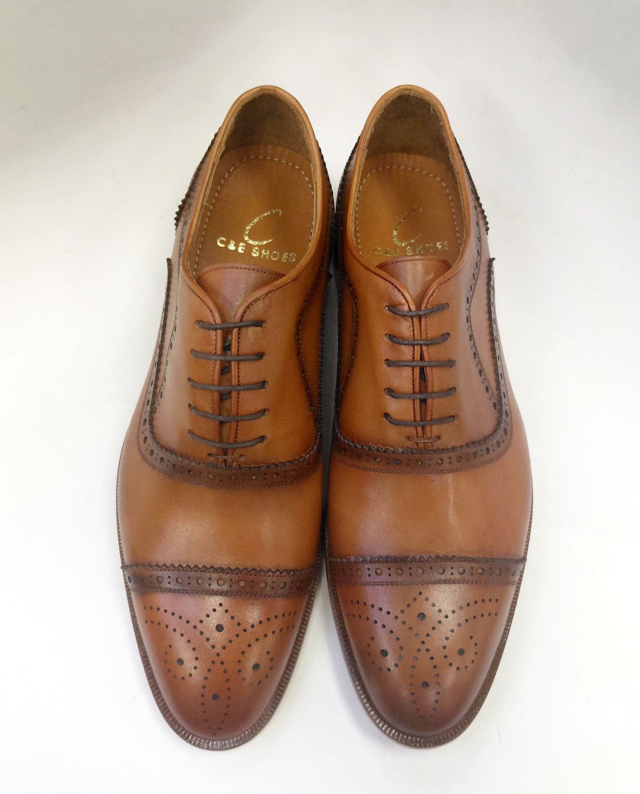 C Collection Calfskin Oxford - Cognac
