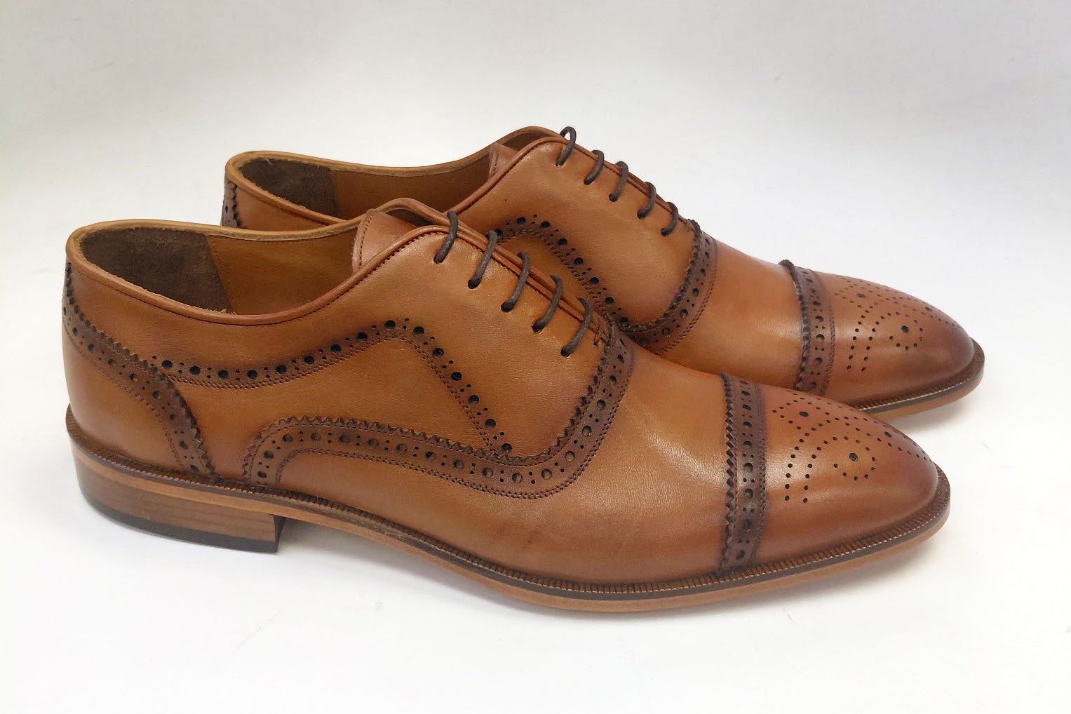 C Collection Calfskin Oxford - Cognac