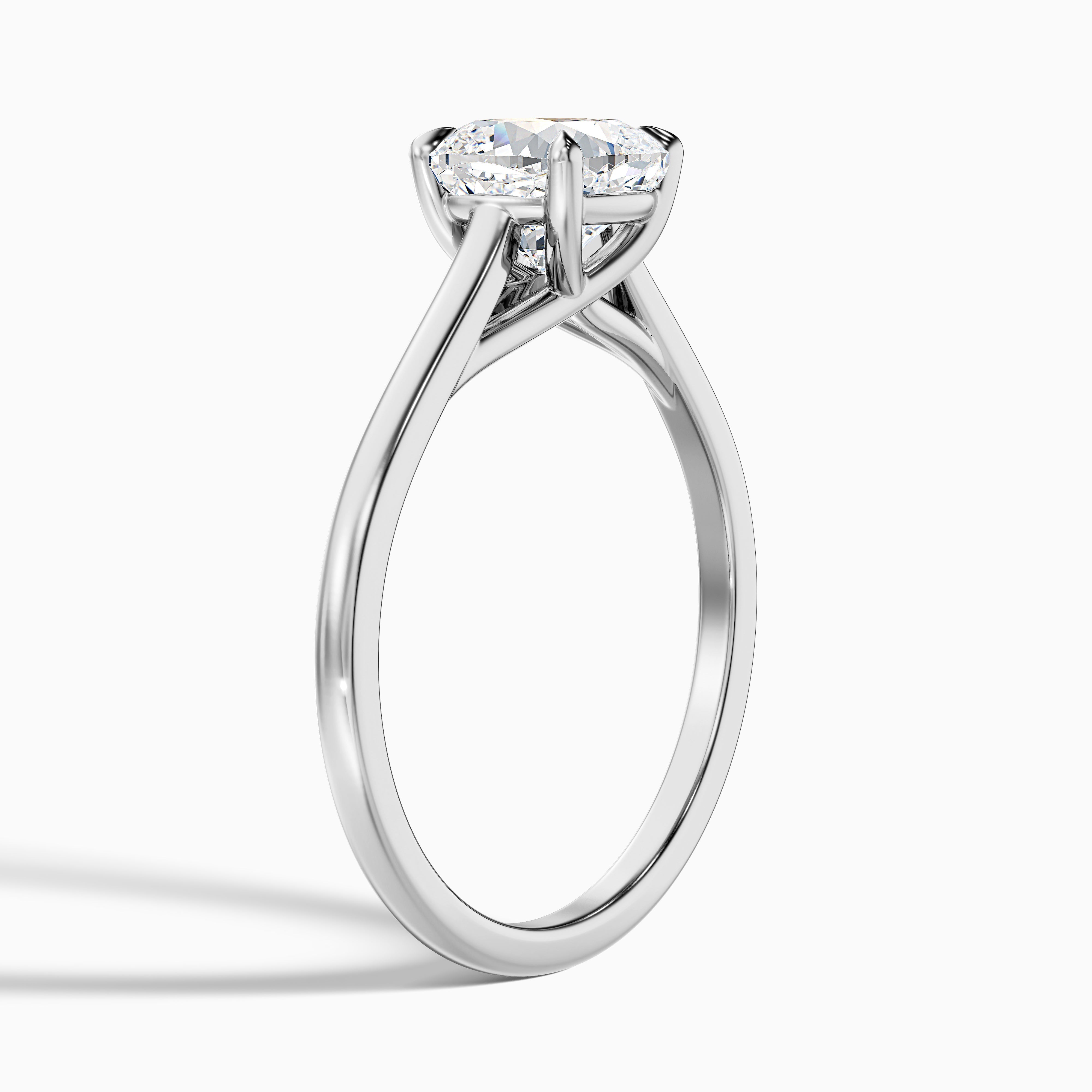 Joy 4.5 Carat Cushion Cut Solitaire Lab Grown Engagement Ring in 14k Yellow Gold