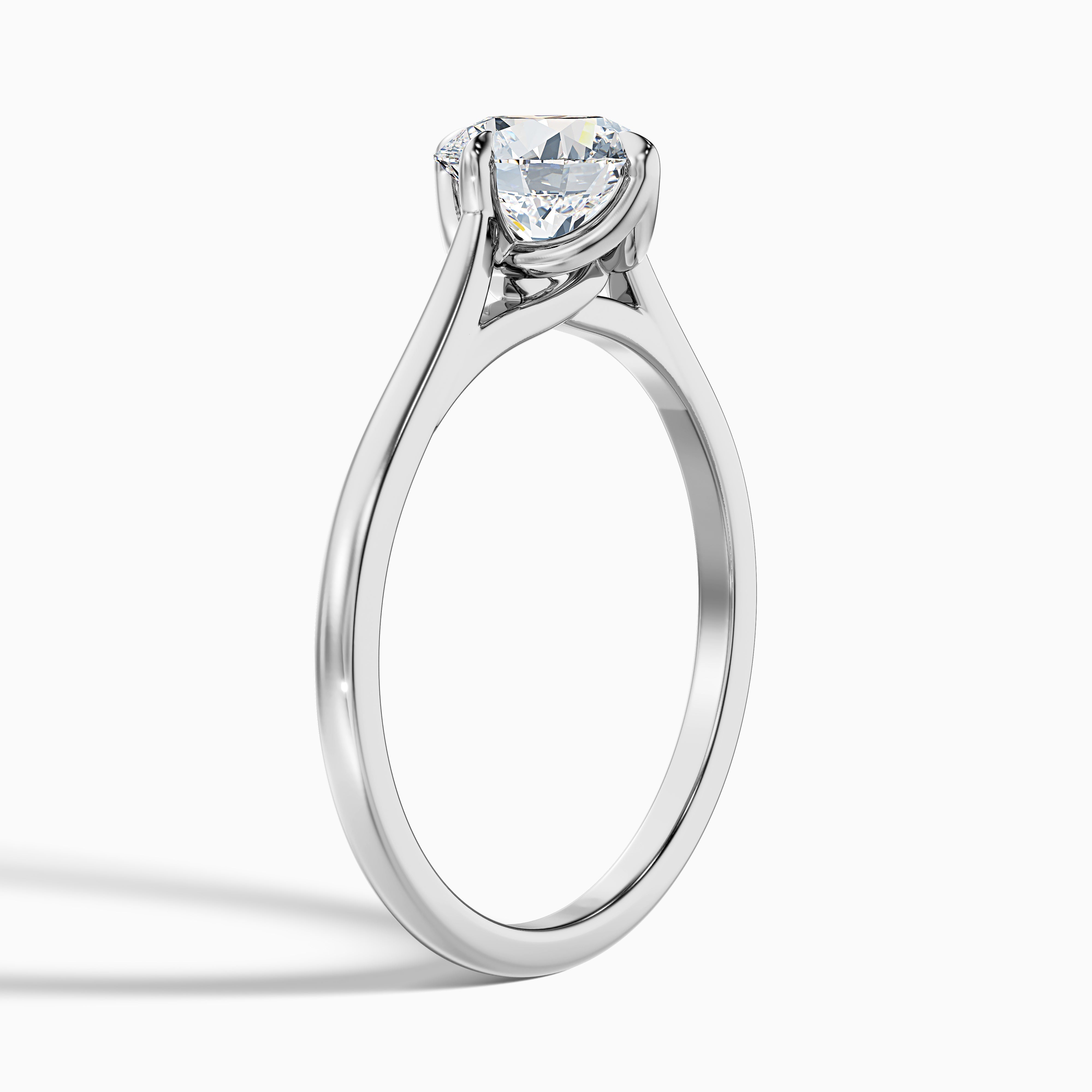 Asta 5 Carat Round Cut Solitaire Moissanite Diamond Ring in 10k Rose Gold
