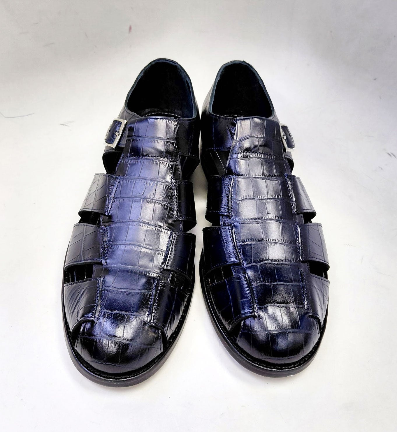 C Collection Crocodile Sandal - Blue
