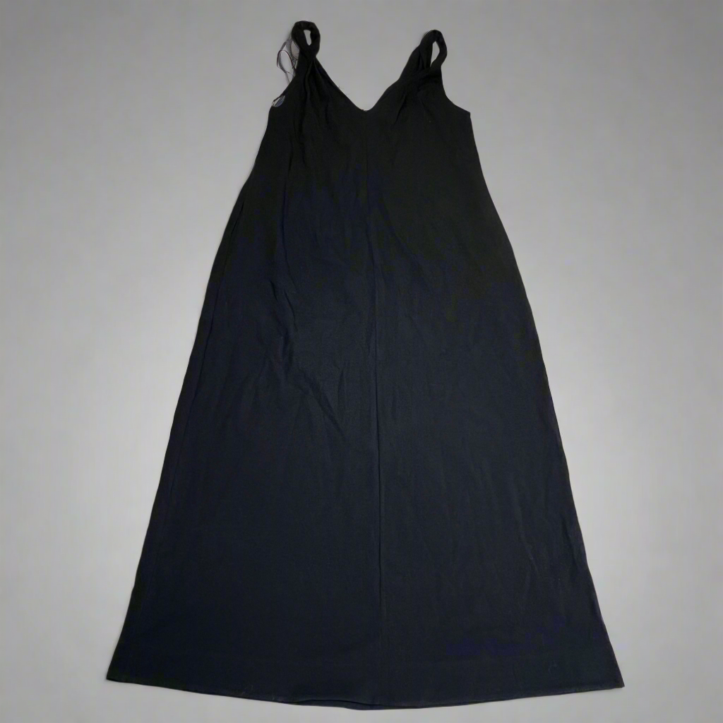 BRUNELLO CUCINELLI Ankle Dress W/ Shimmer Chest Accent 98% Cotton Women's Sz L
