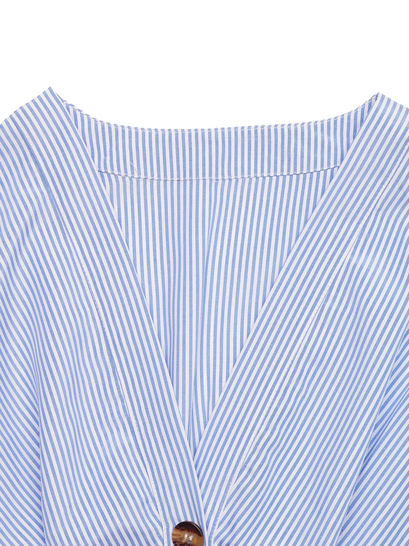 Ruffle Sleeve Button Front Midi Dress