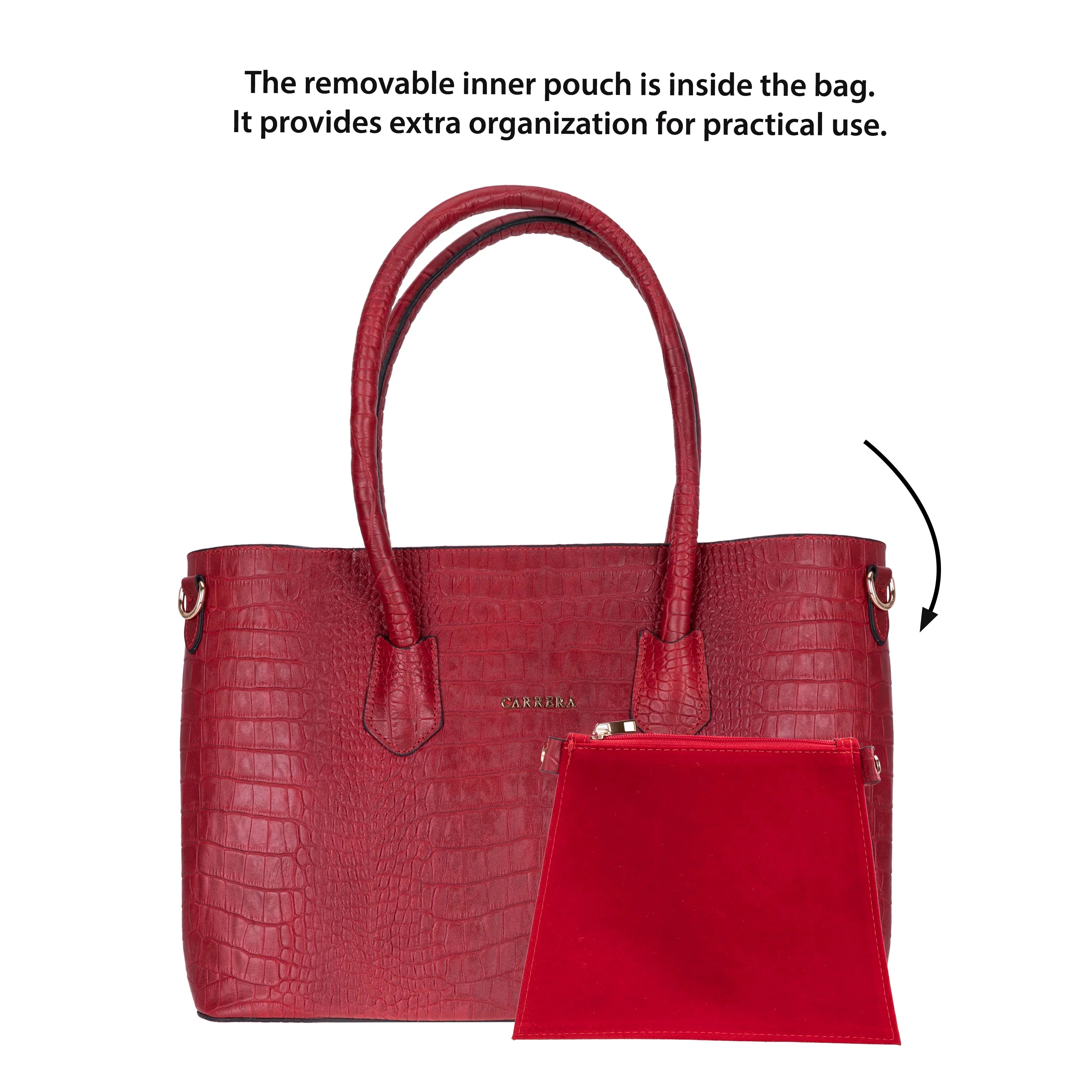 Carrera Novelya Women’s Leather Bag – Full-Grain Calf Leather Top Handle Bag for Elevated Everyday Carry | Minimal & Handcrafted