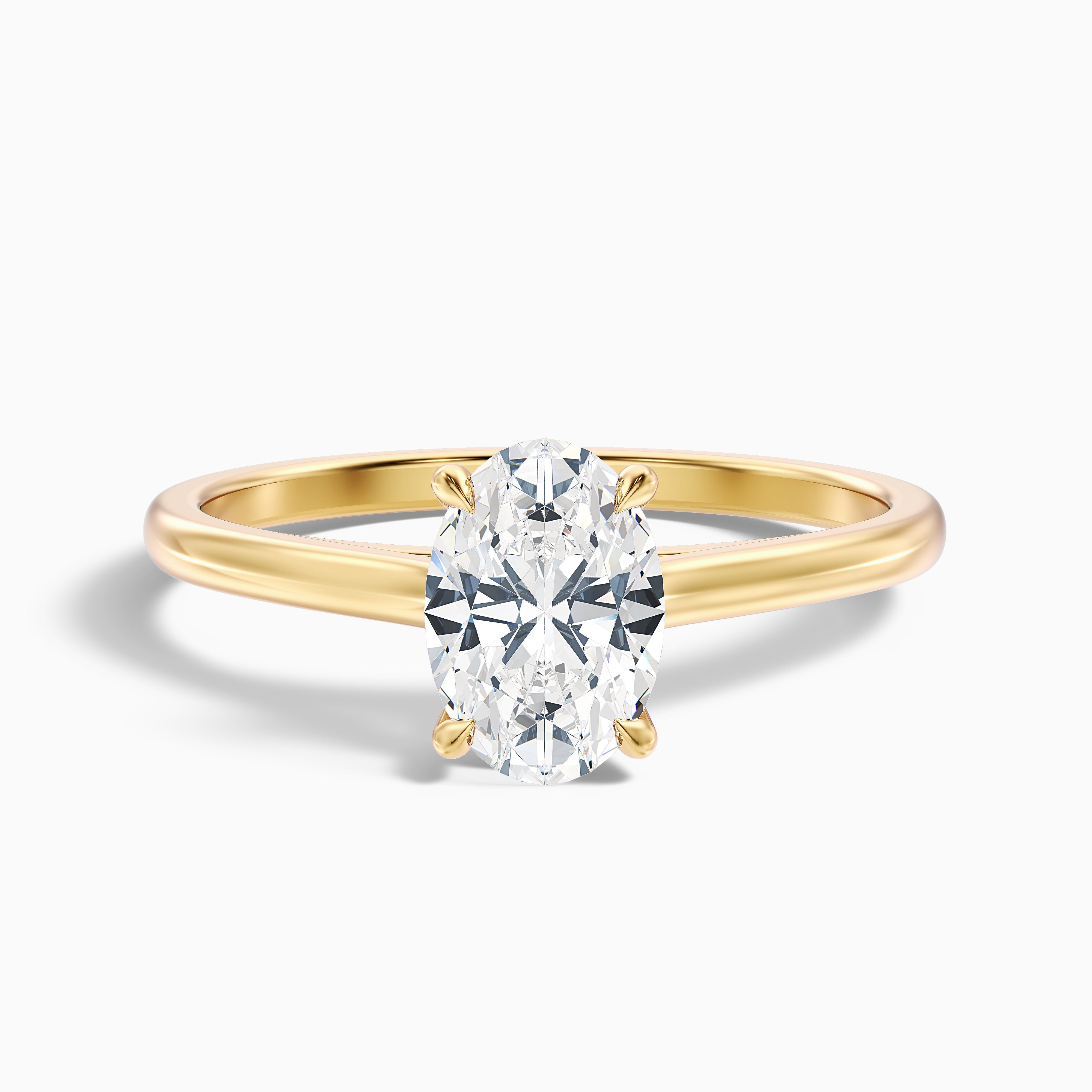 Love 5 Carat Oval Solitaire Moissanite Diamond Ring in Platinum