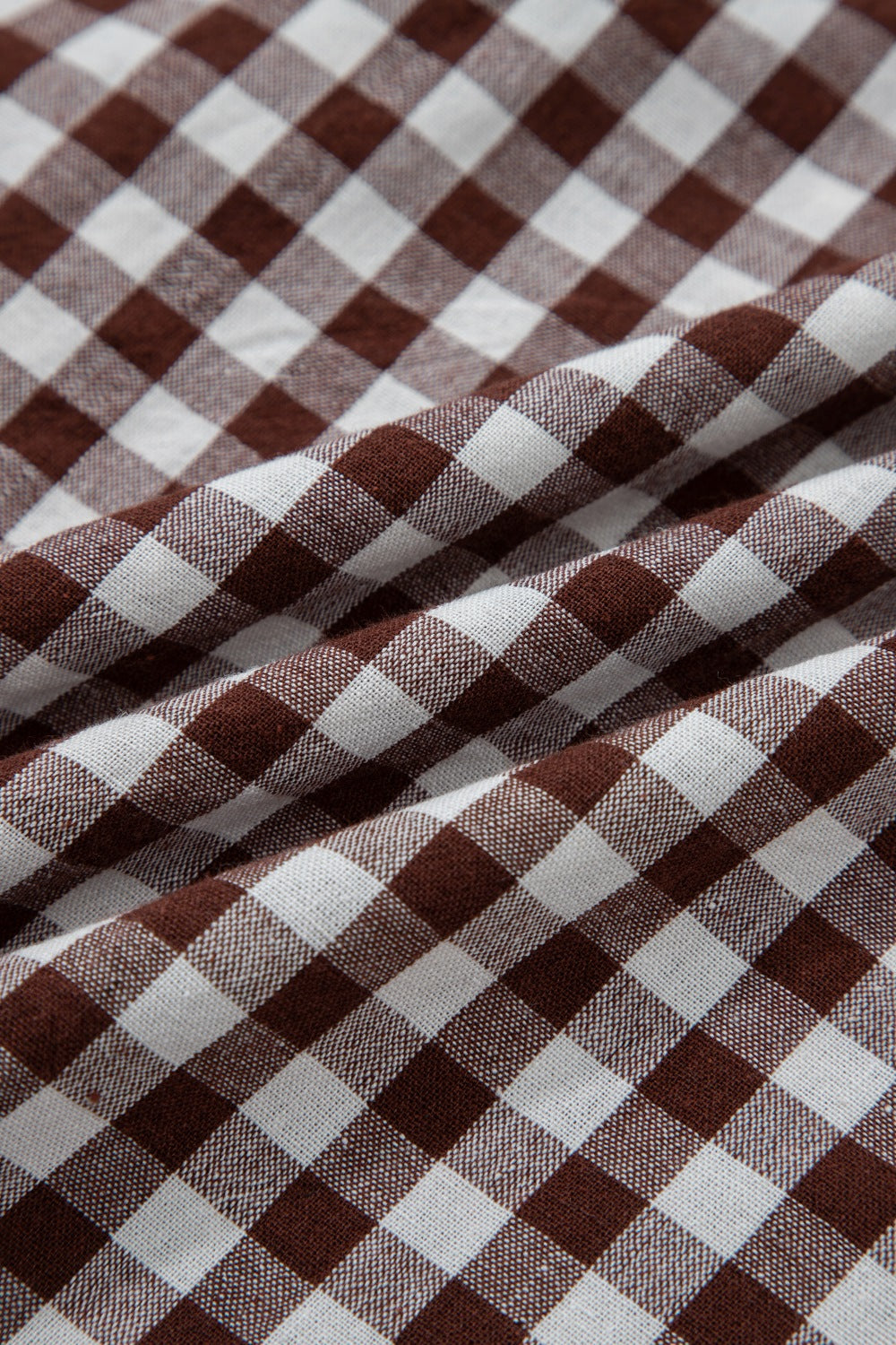 Gingham Zip-Front Midi Dress