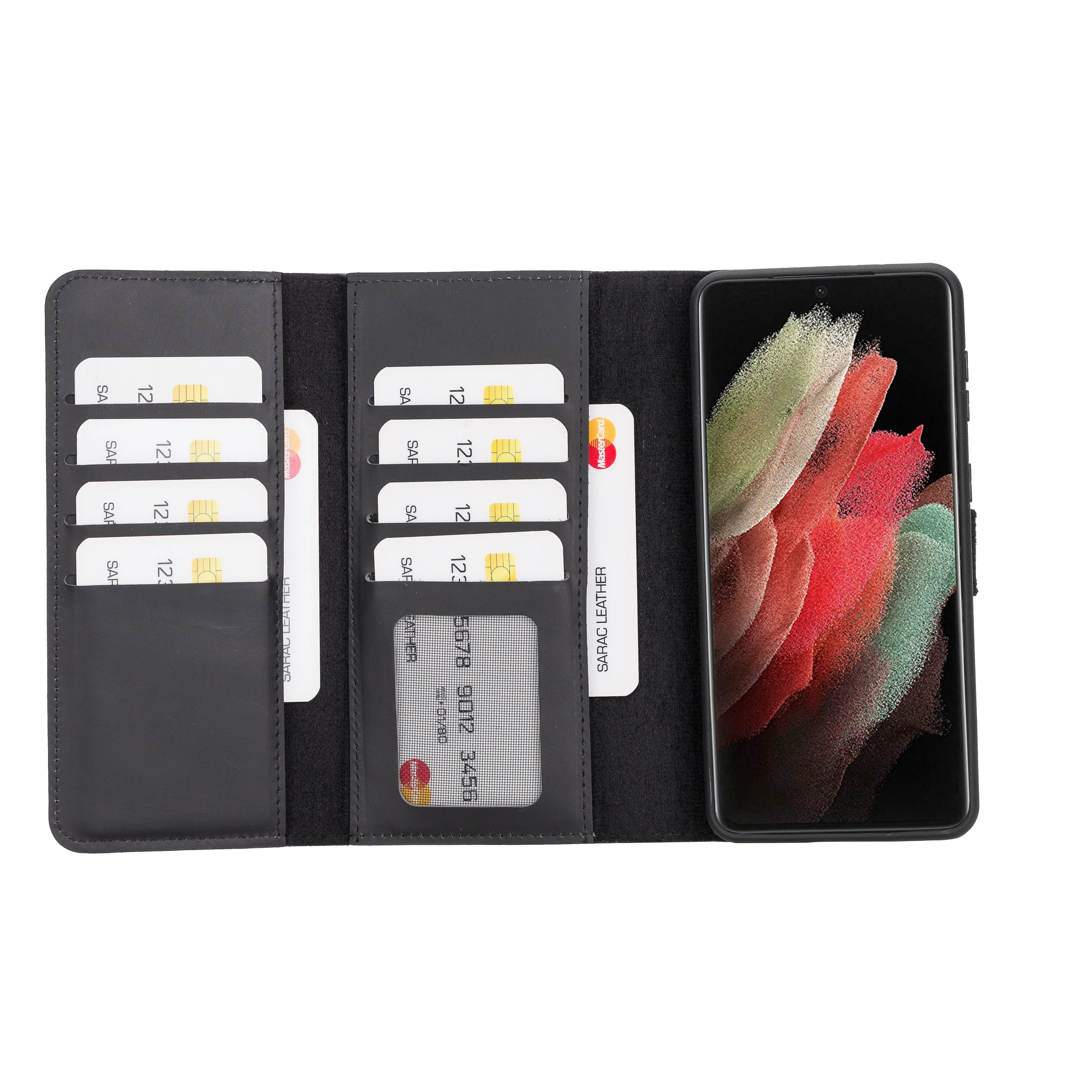 Samsung Galaxy S21 Plus Leather Wallet Case Detachable RFID – Santa