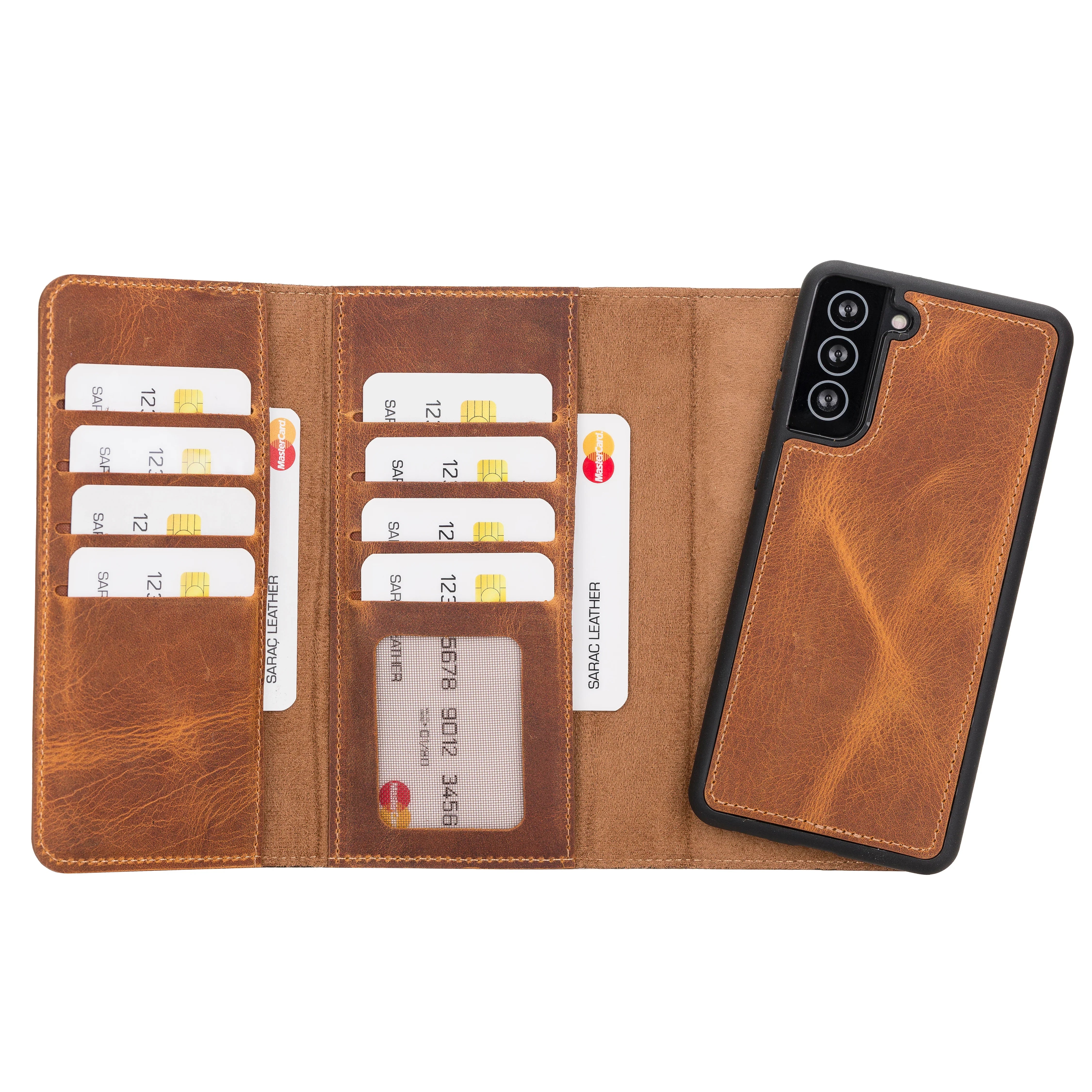 Samsung Galaxy S21 Plus Leather Wallet Case Detachable RFID – Santa