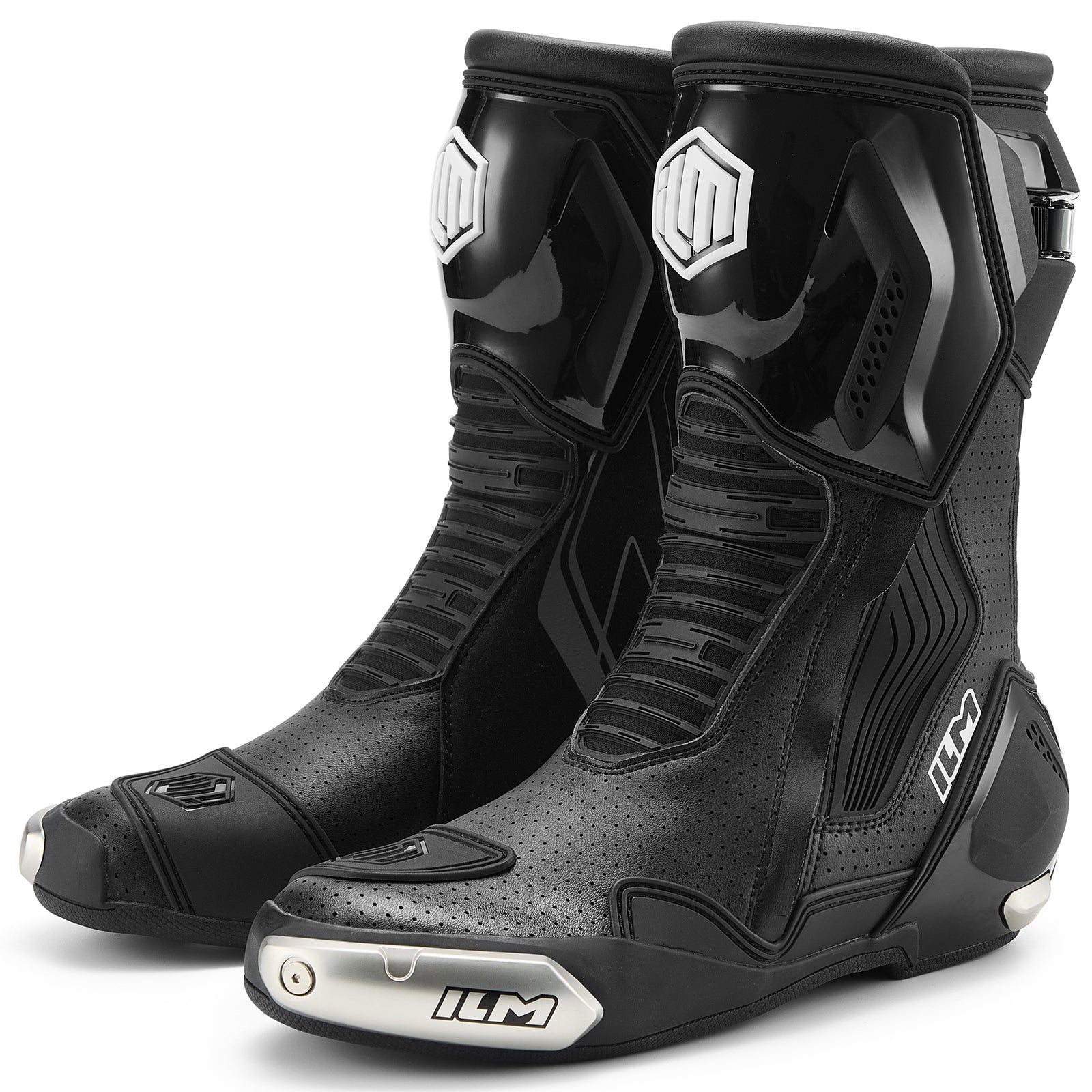 ILM Motorcycle Racing Boots Enhanced Ventilation Anti Slip Street Riding Sport Footwear CE Protective Gear Model BRC1