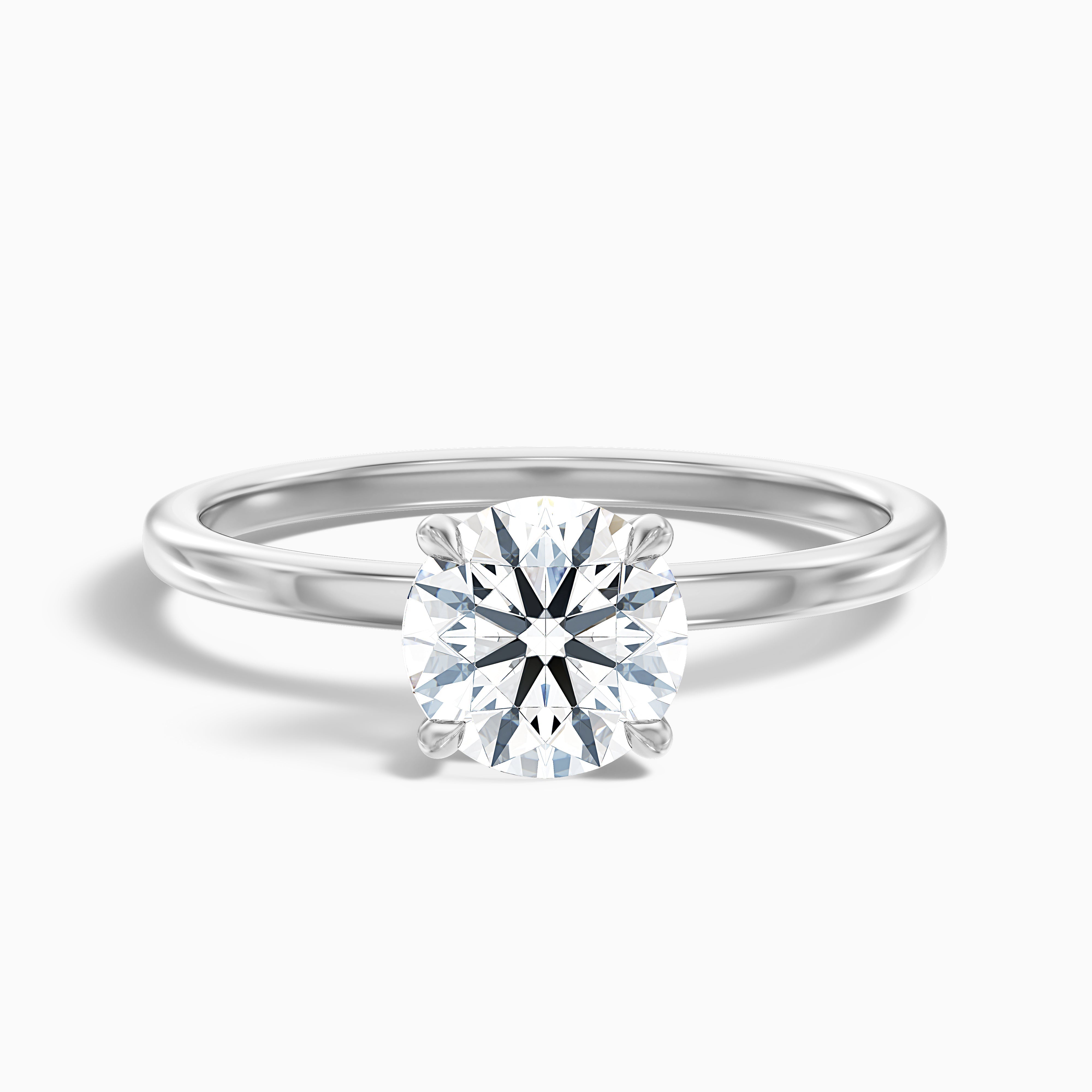 Jany 3.5 Carat Round Cut Solitaire Moissanite Diamond Ring in 18k Rose Gold