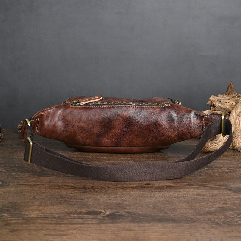 Retro Casual Genuine Leather Chest Bag