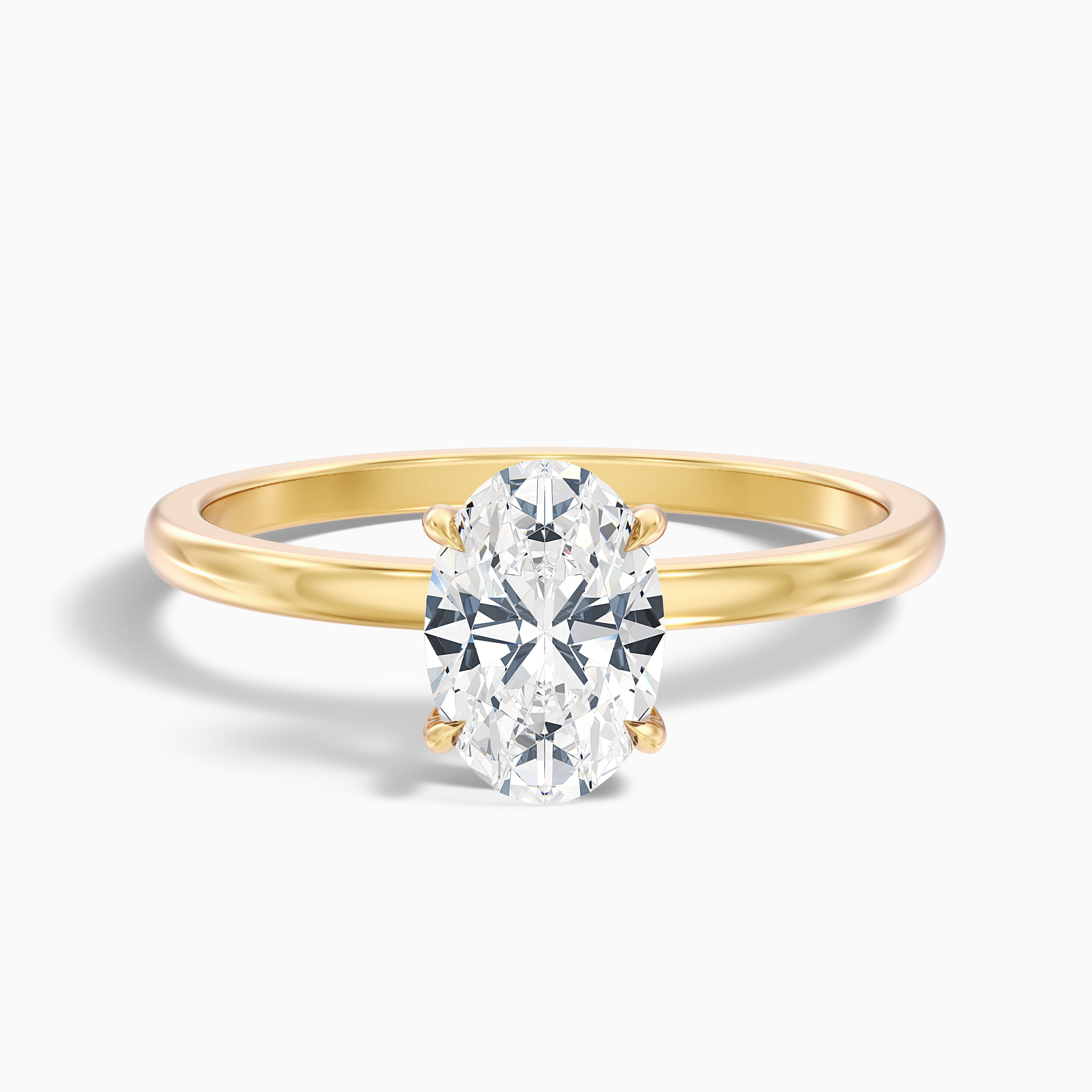 Hailey 2.5 Carat Oval Cut Solitaire Lab Grown Engagement Ring in 10k White Gold