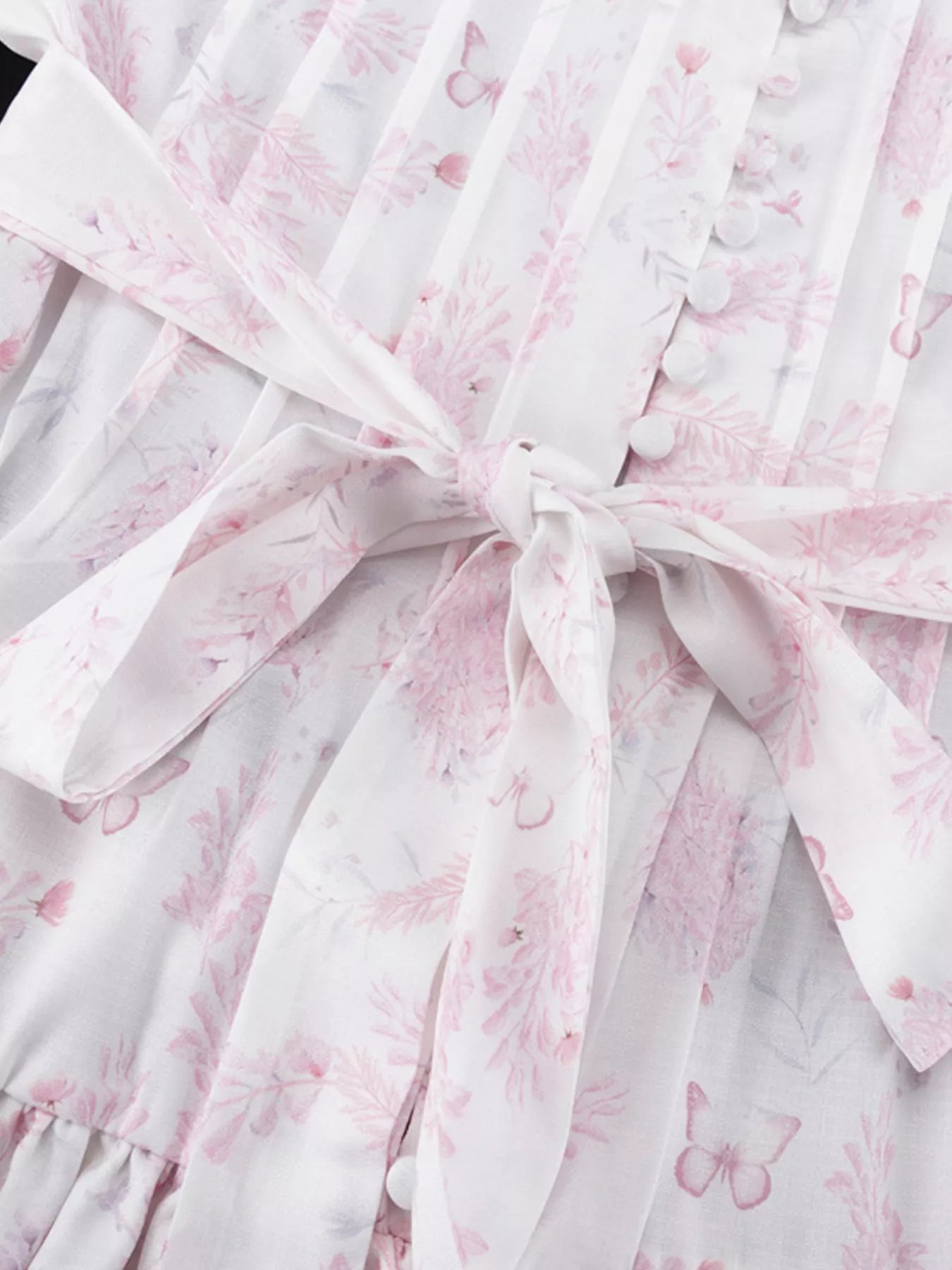 Floral Print Layered Ruffle Dress