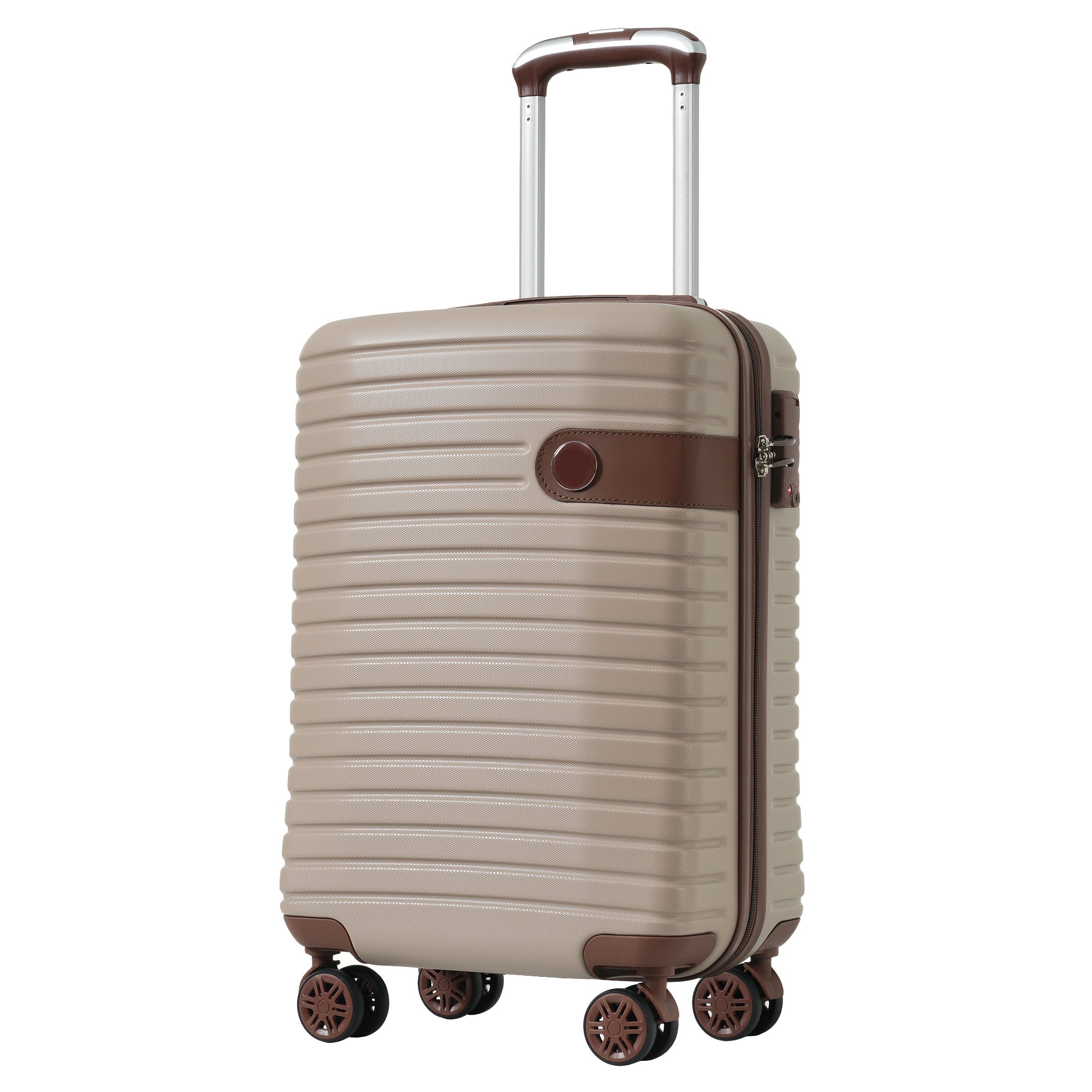 3 Piece Carry-On Luggage Set - Khaki