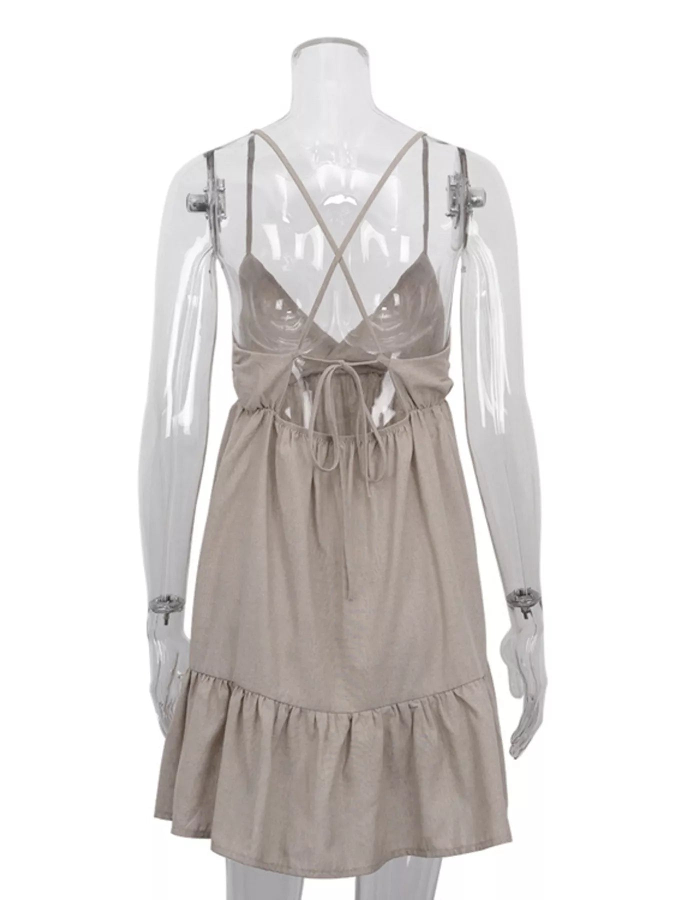 Backless Spaghetti Strap Mini Dress