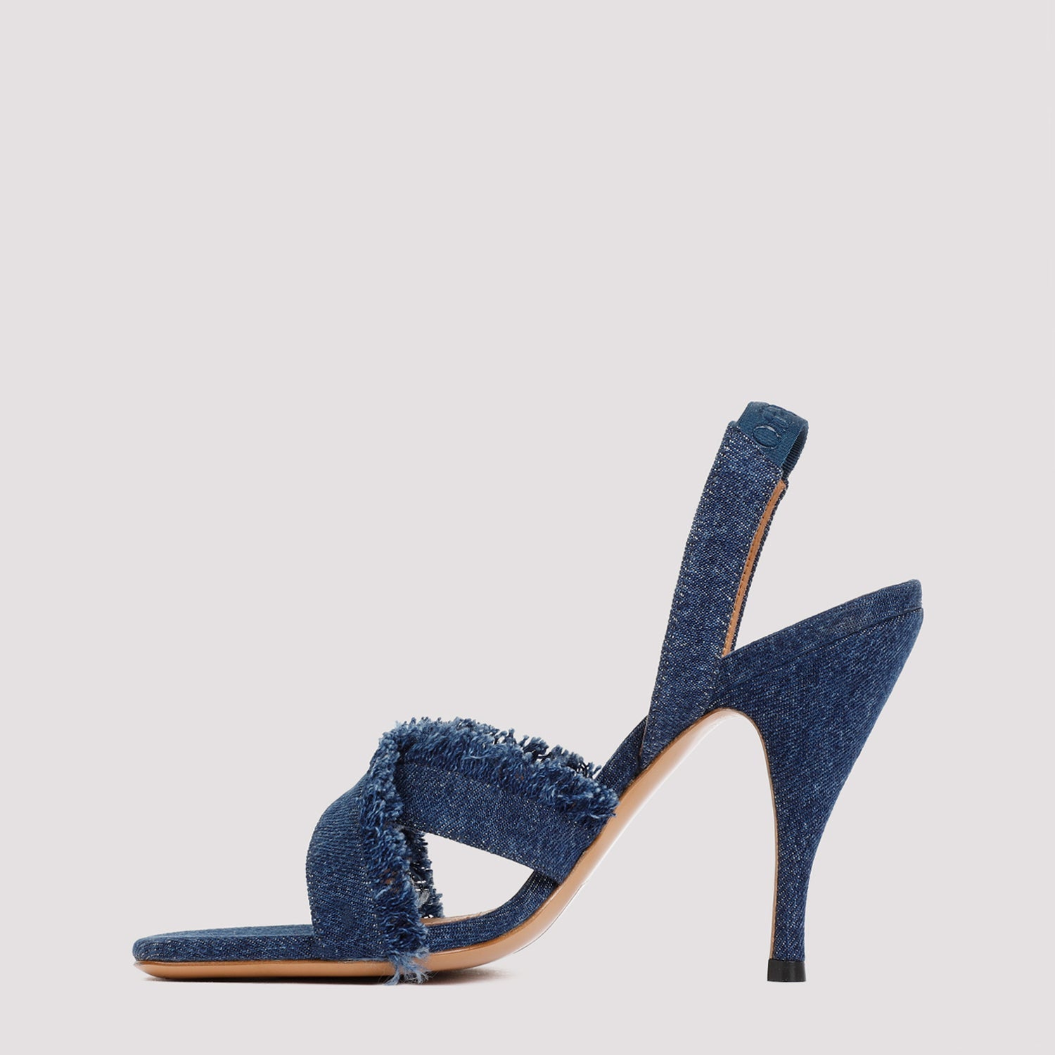 Off White Curvy Heel Denim Sandal Women
