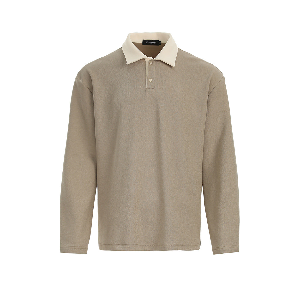 Retro minimalist base shirt polo shirt with a collared sweatshirt