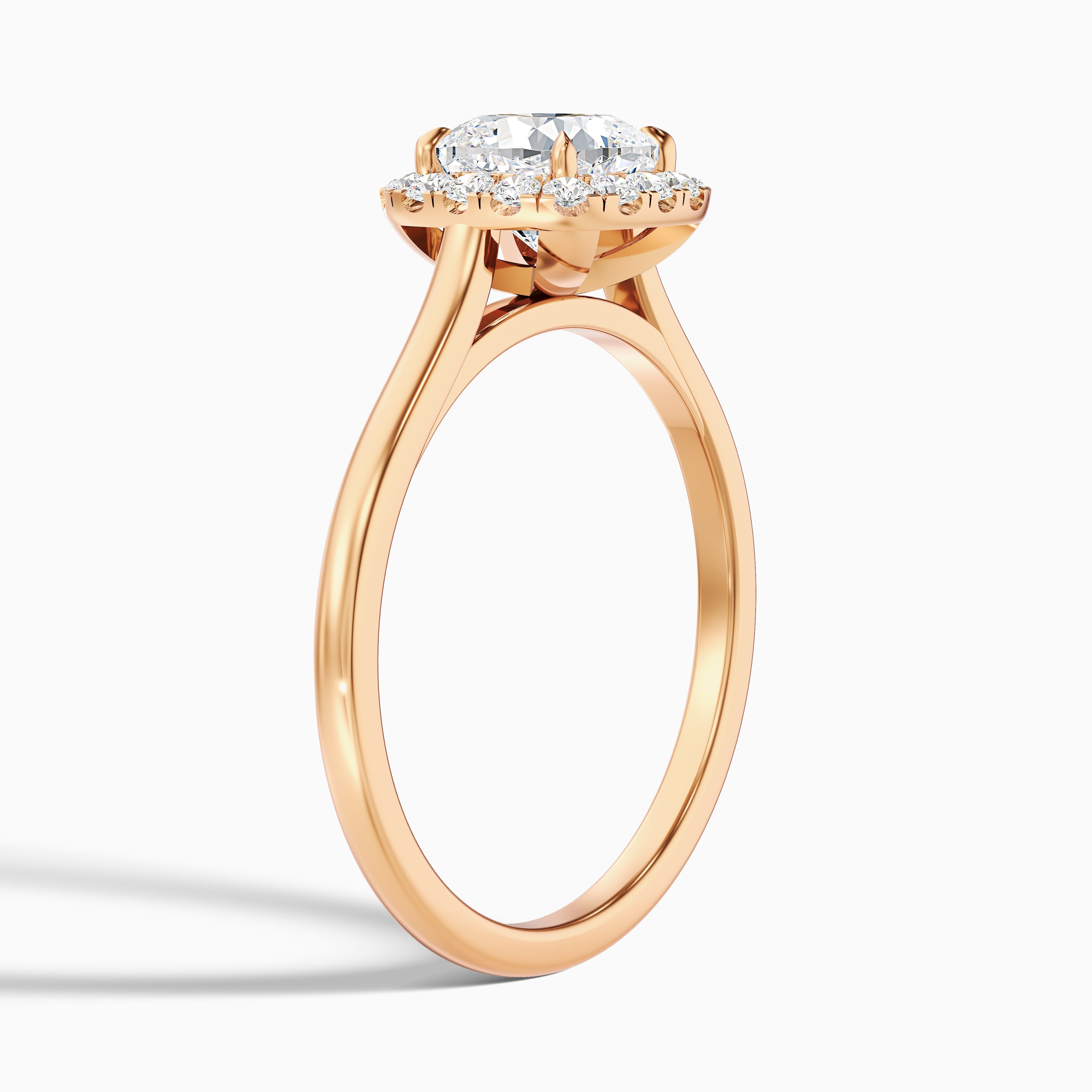 Jeri 1.5 Carat Cushion Cut Halo Lab Grown Engagement Ring in 10k White Gold