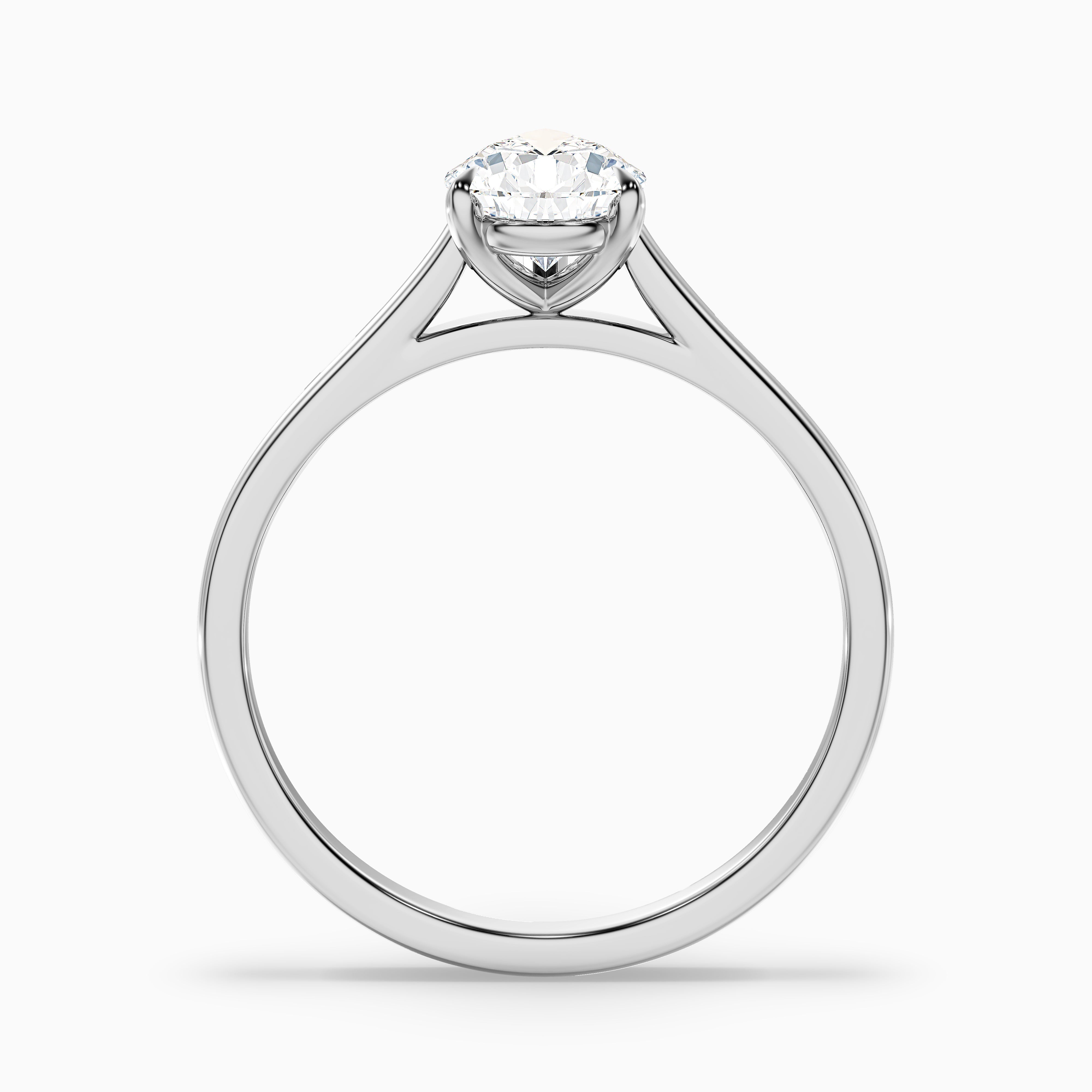 Cherri 3 Carat Pear Shaped Solitaire Lab Grown Engagement Ring in 10k Rose Gold