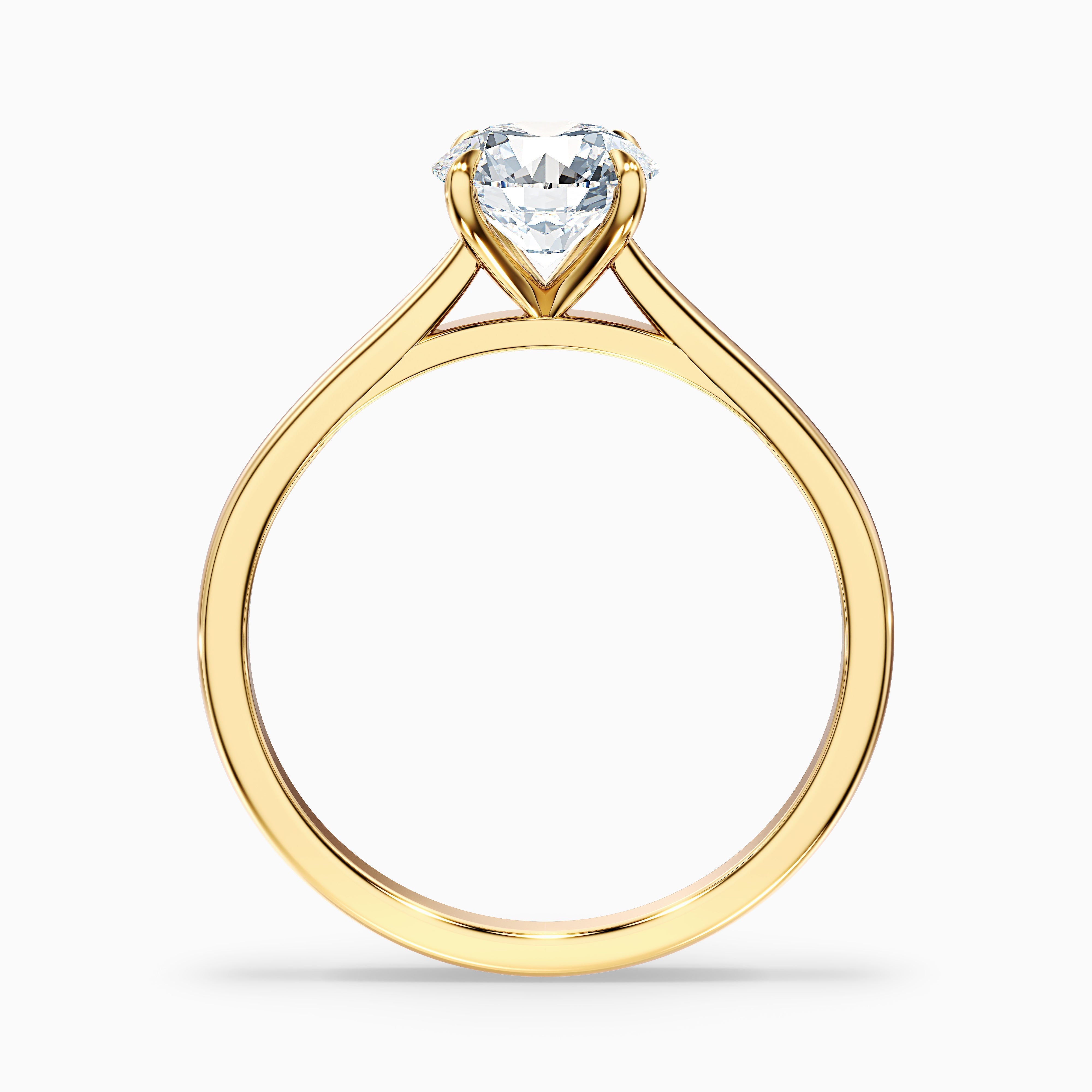 Iris 2 Carat Round Solitaire Lab Grown Diamond Ring in 18k White Gold