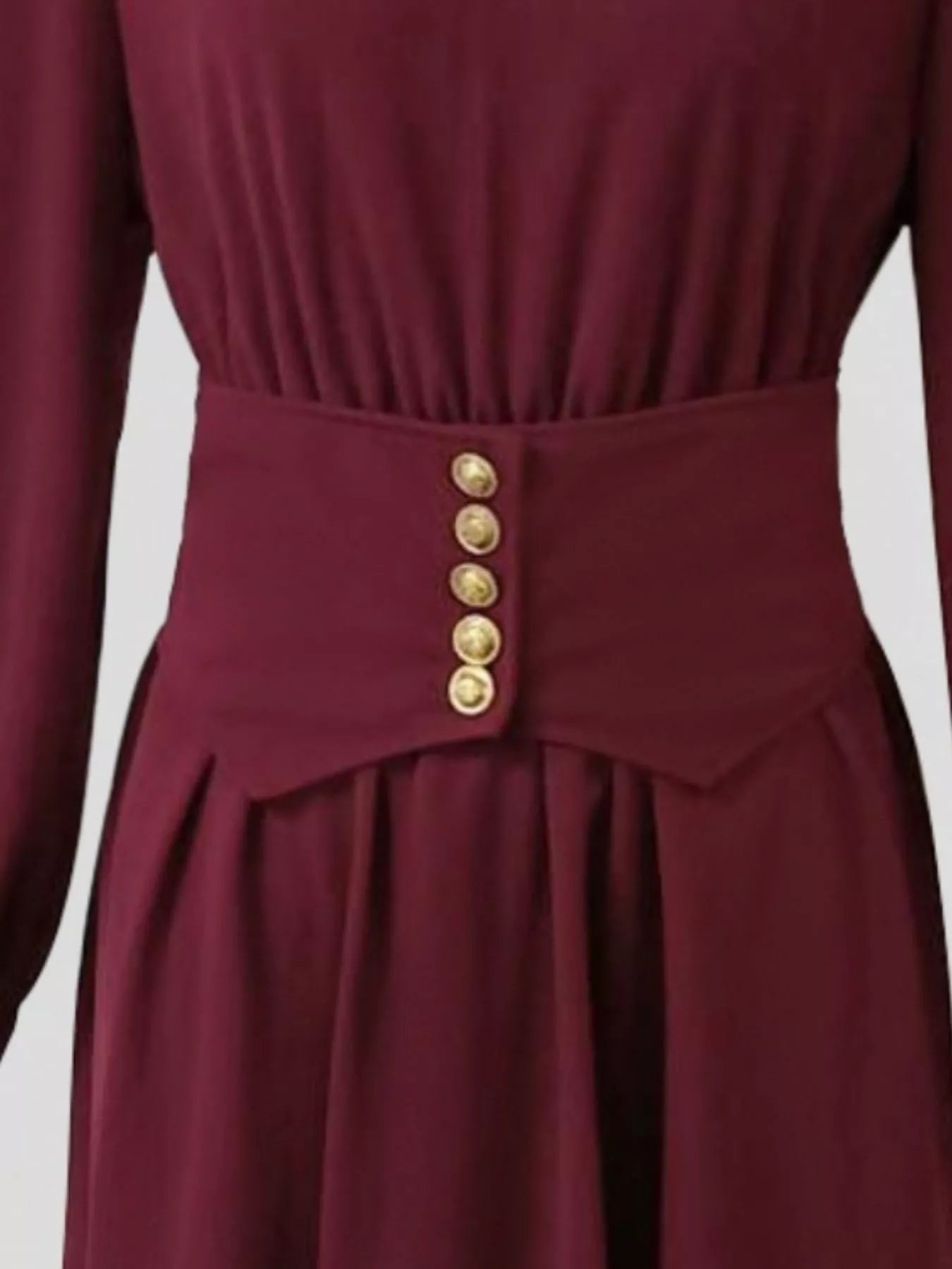 Johnny Collar Long Sleeve Dress