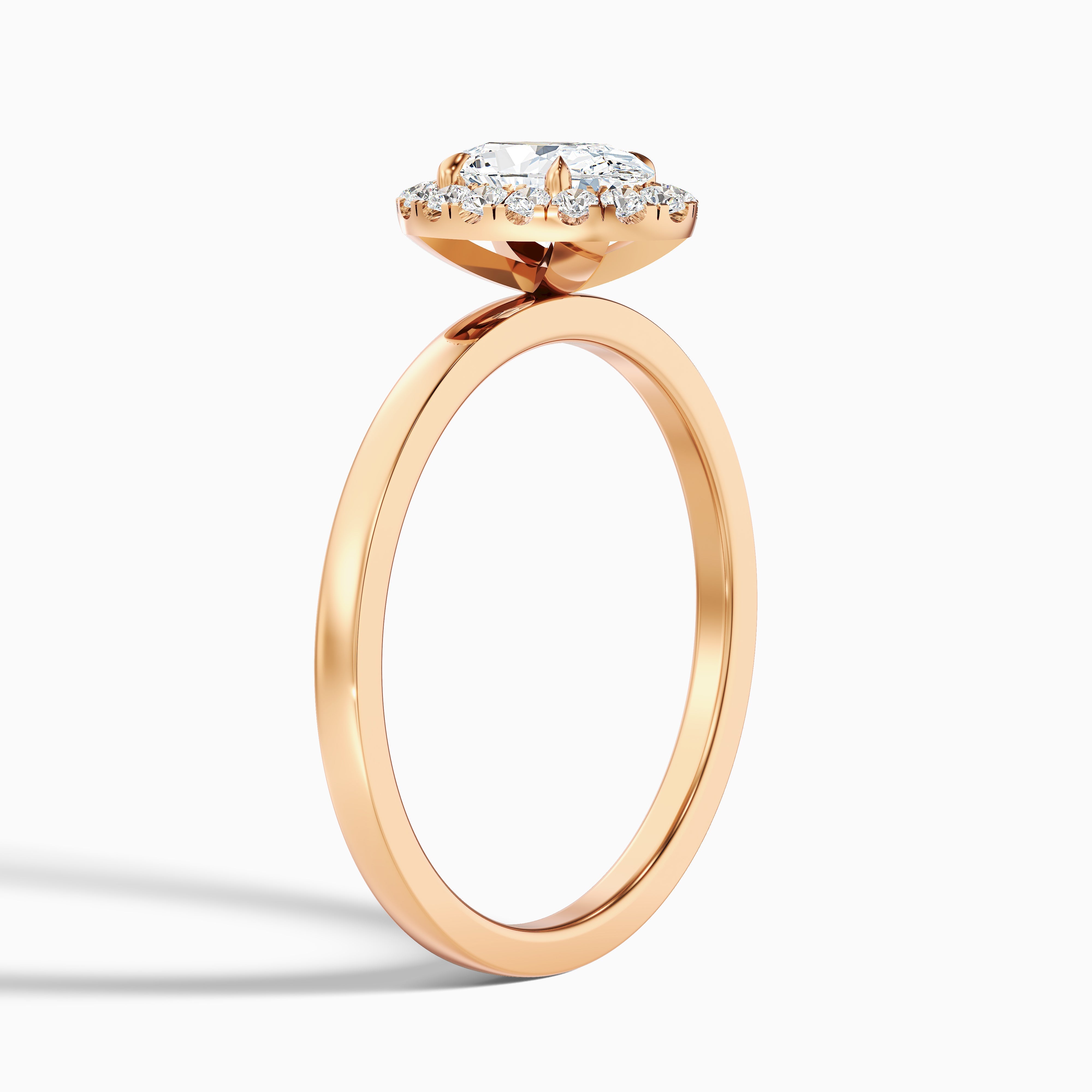 Julia 4.5 Carat Oval Halo Lab Grown Diamond Ring in Platinum