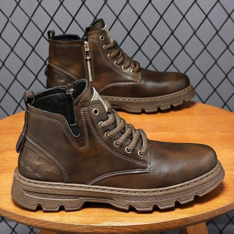 Men's Spring Casual High-top Leather Boots