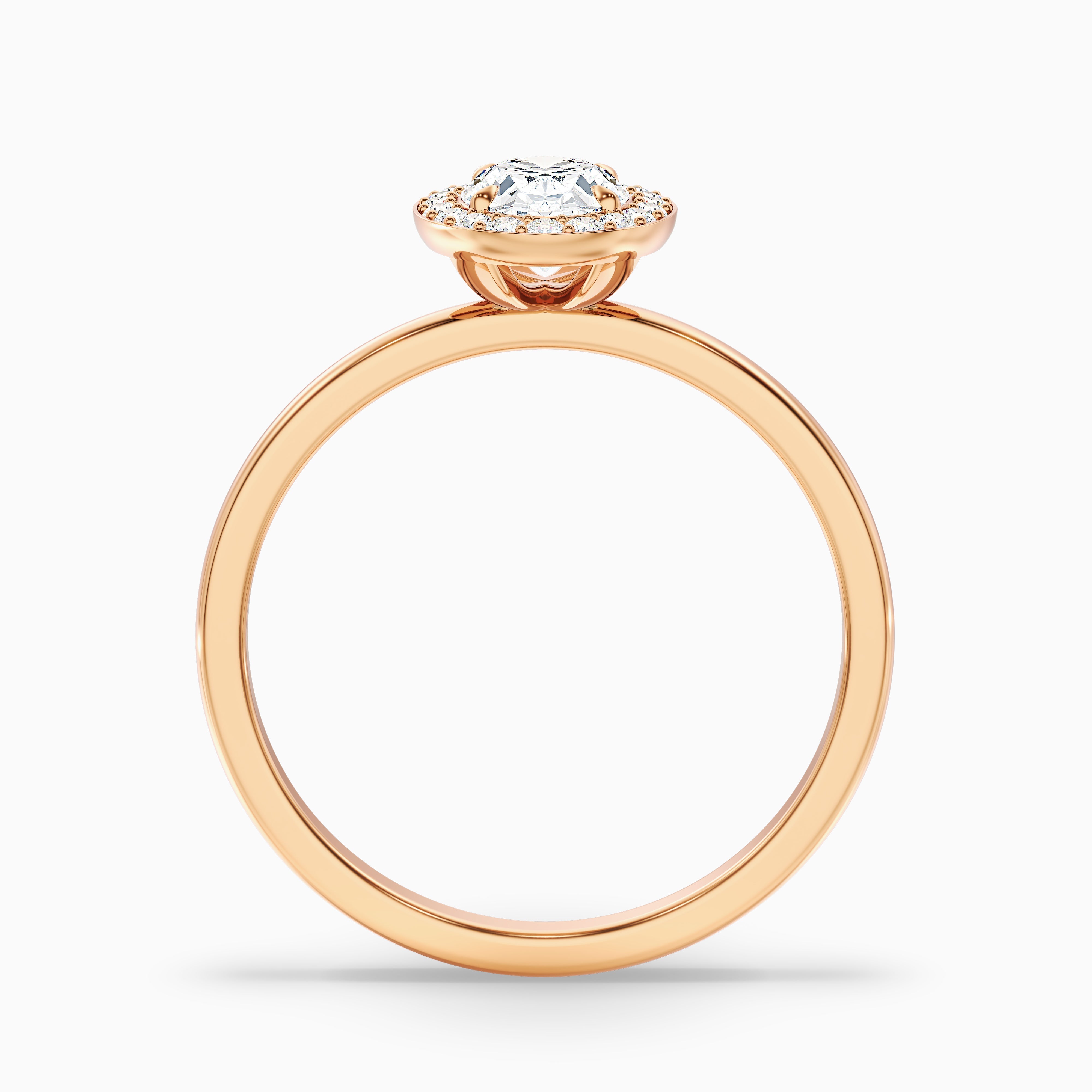 Joa 2.5 Carat Oval Halo Moissanite Engagement Ring in 14k White Gold