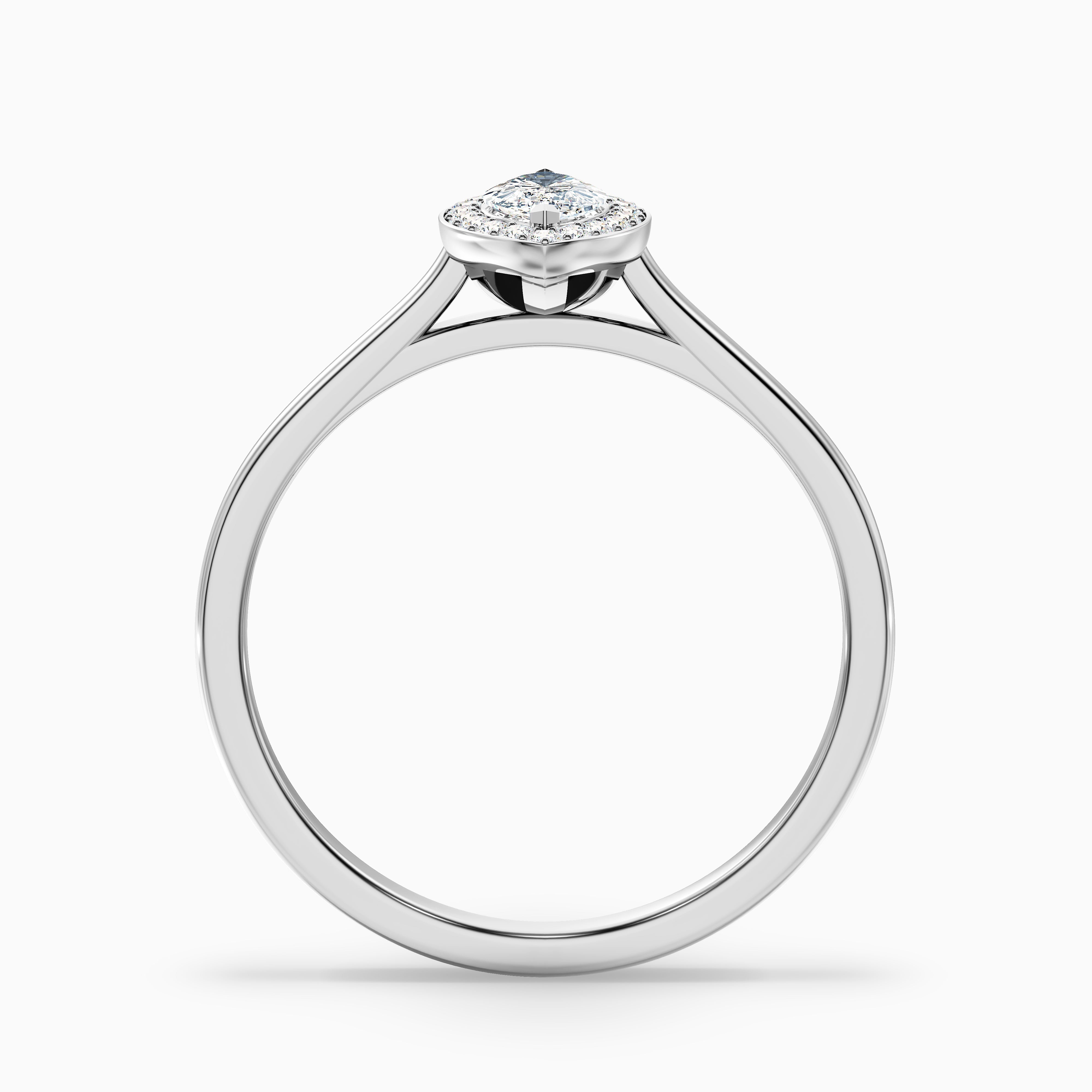 Carla 2 Carat Marquise Halo Lab Grown Diamond Ring in Platinum