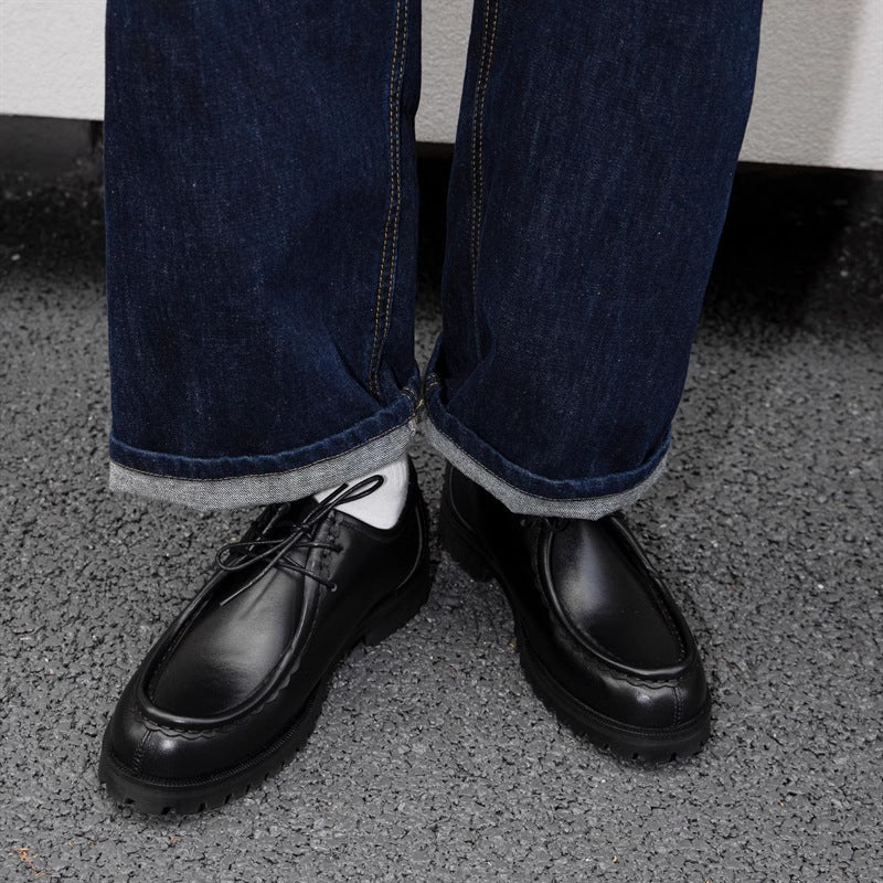 Retro Mens Leather Shoes Springautumn Style