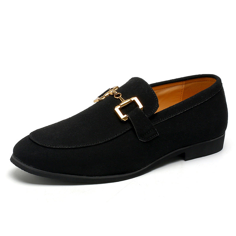 Mens Solid-Colored Glossy Casual Leather Dress Shoes For The Office