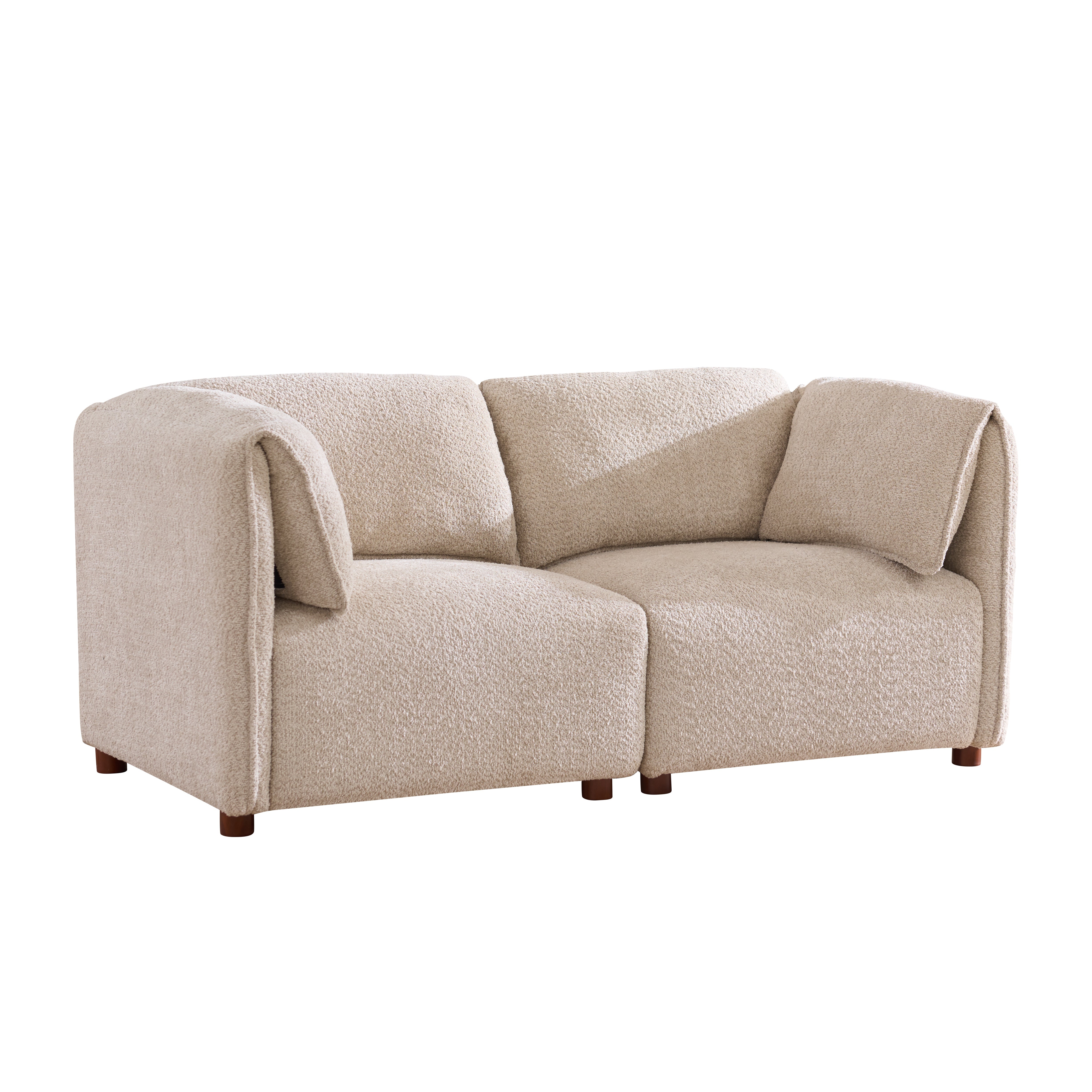 Aura 96 in. 3-Piece Boucle Modular Free Combination Sectional Sofa