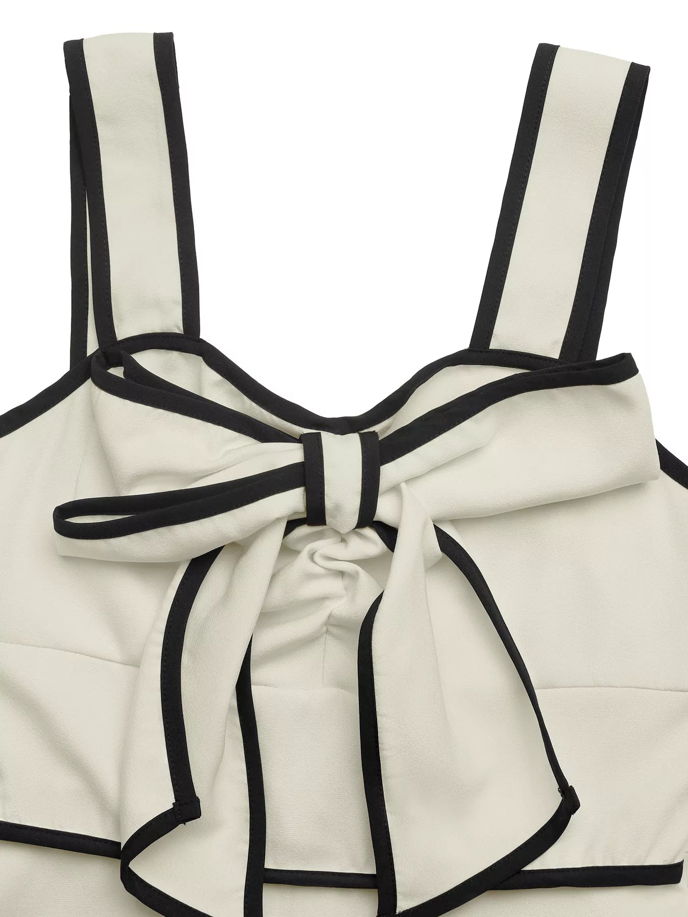 Bowknot Trim A-Line Midi Dress