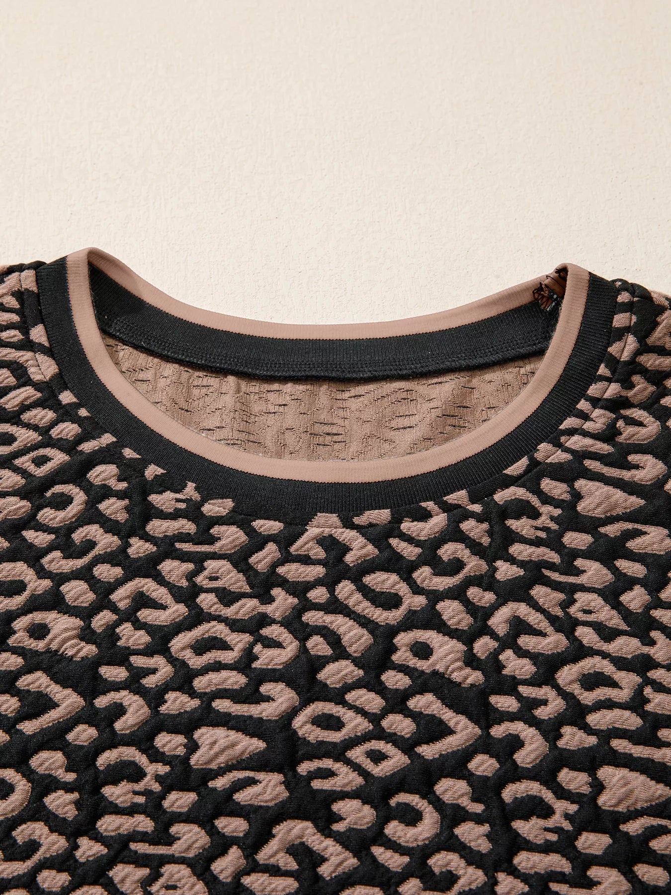 Leopard Print Bubble Sleeve Shift Mini Dress