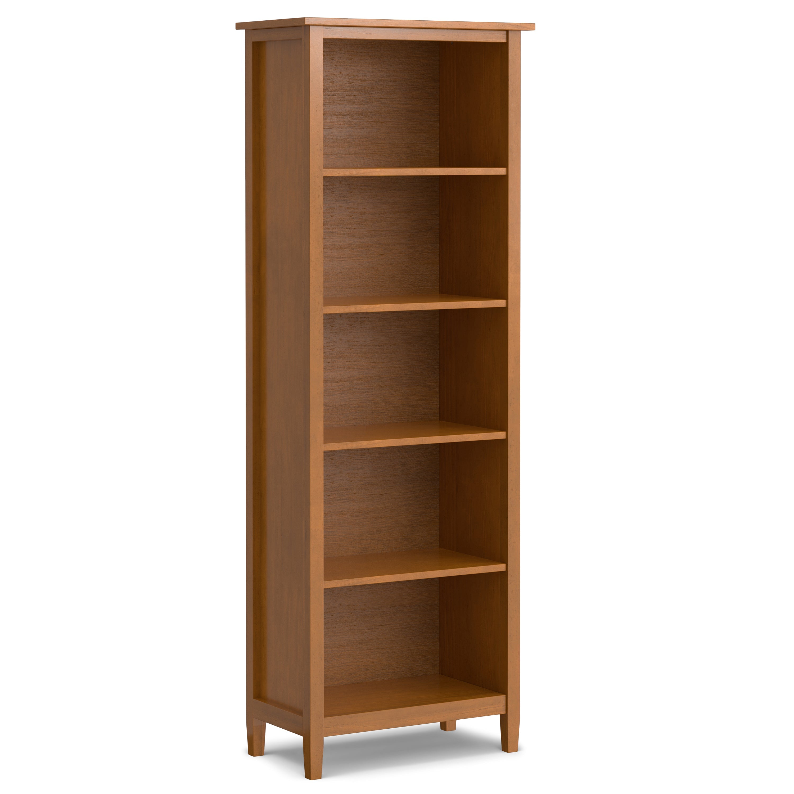Warm Shaker 5 Shelf Bookcase