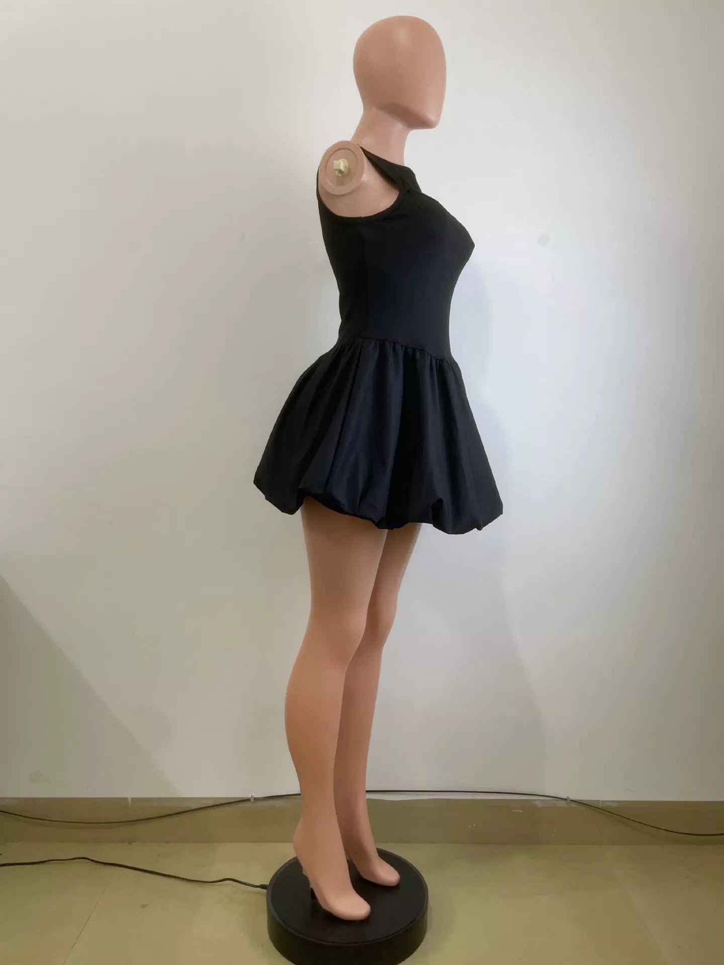 Cut-out Bubble Hem Dress