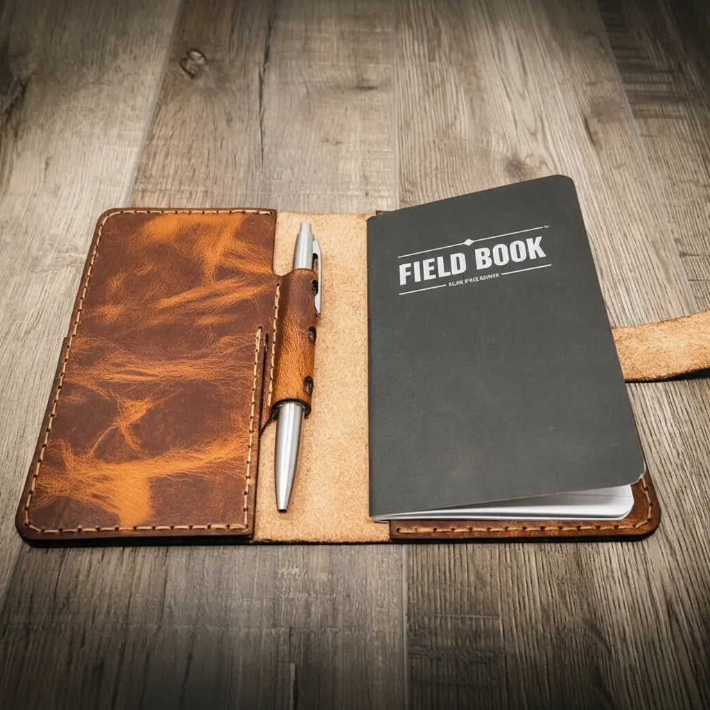 Leather Field Notes Cover - Chestnut Brown